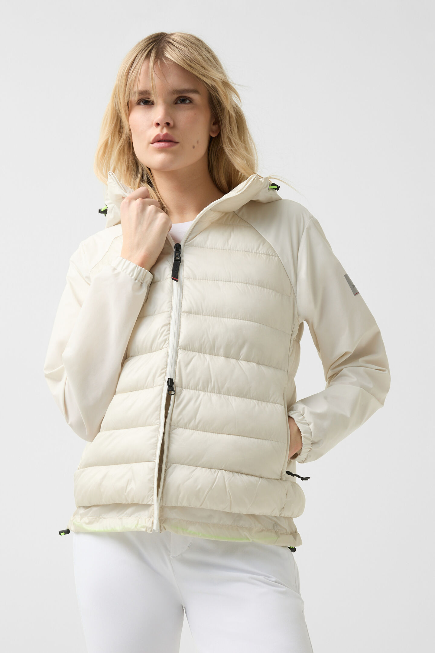 Magan hybrid quilted jacket Sand