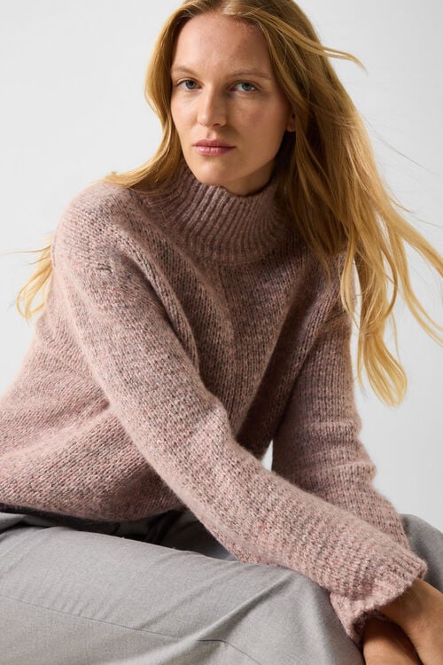 Svoni Alpaca-Blend Jumper Ros&eacute;/Grey