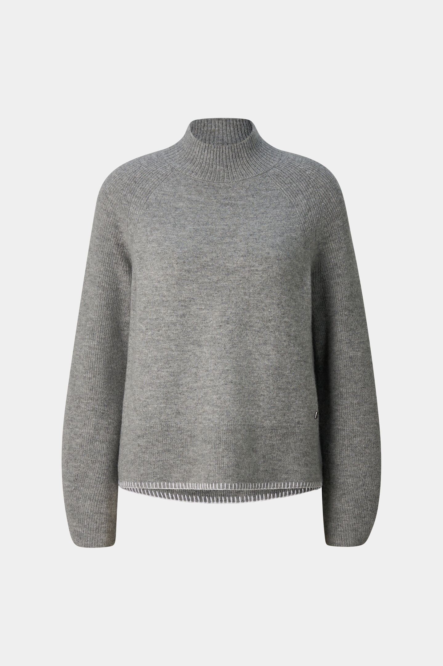 Schurwoll-Pullover Lena Grau