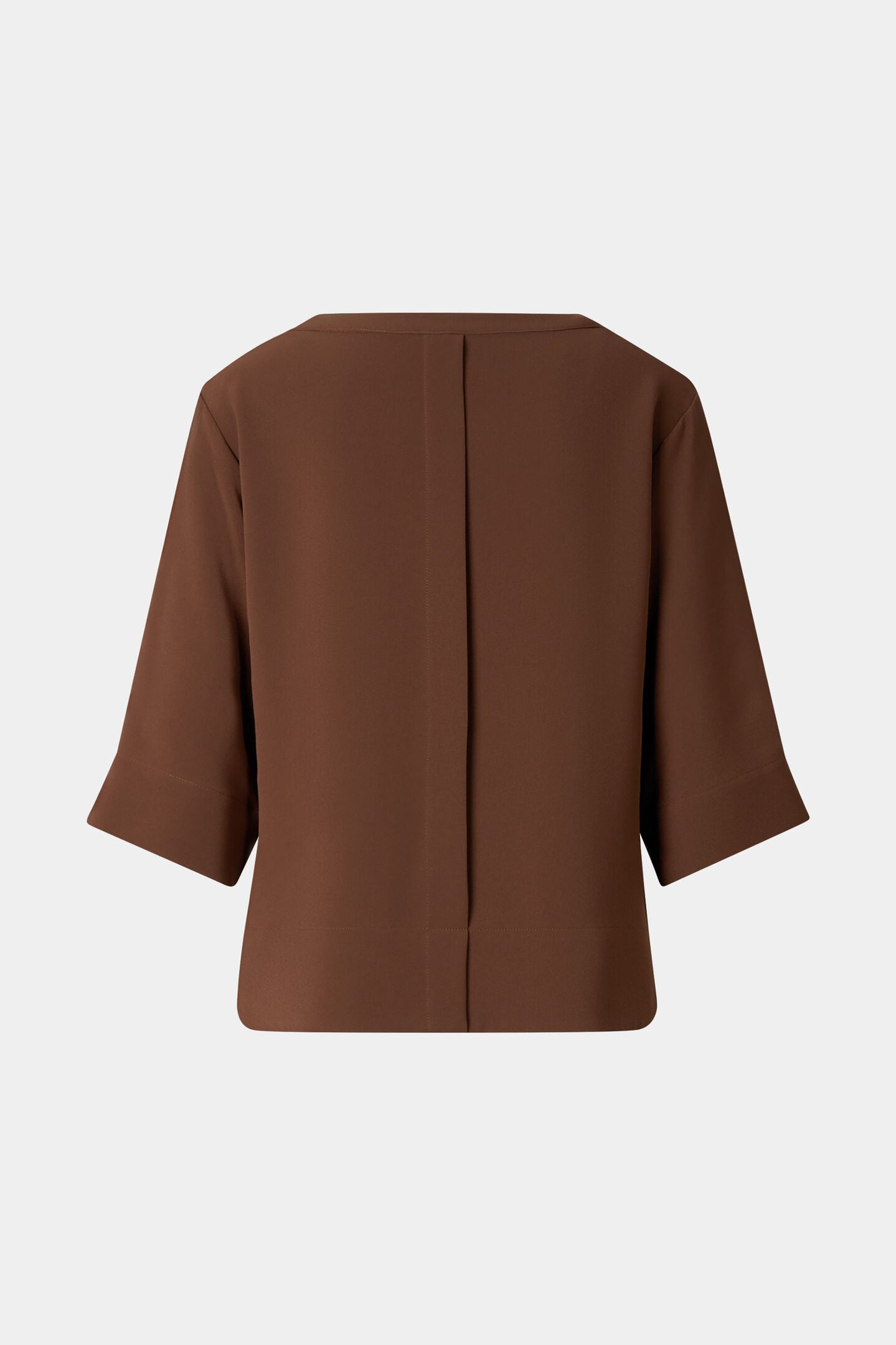 Enrica cr&ecirc;pe shirt Brown