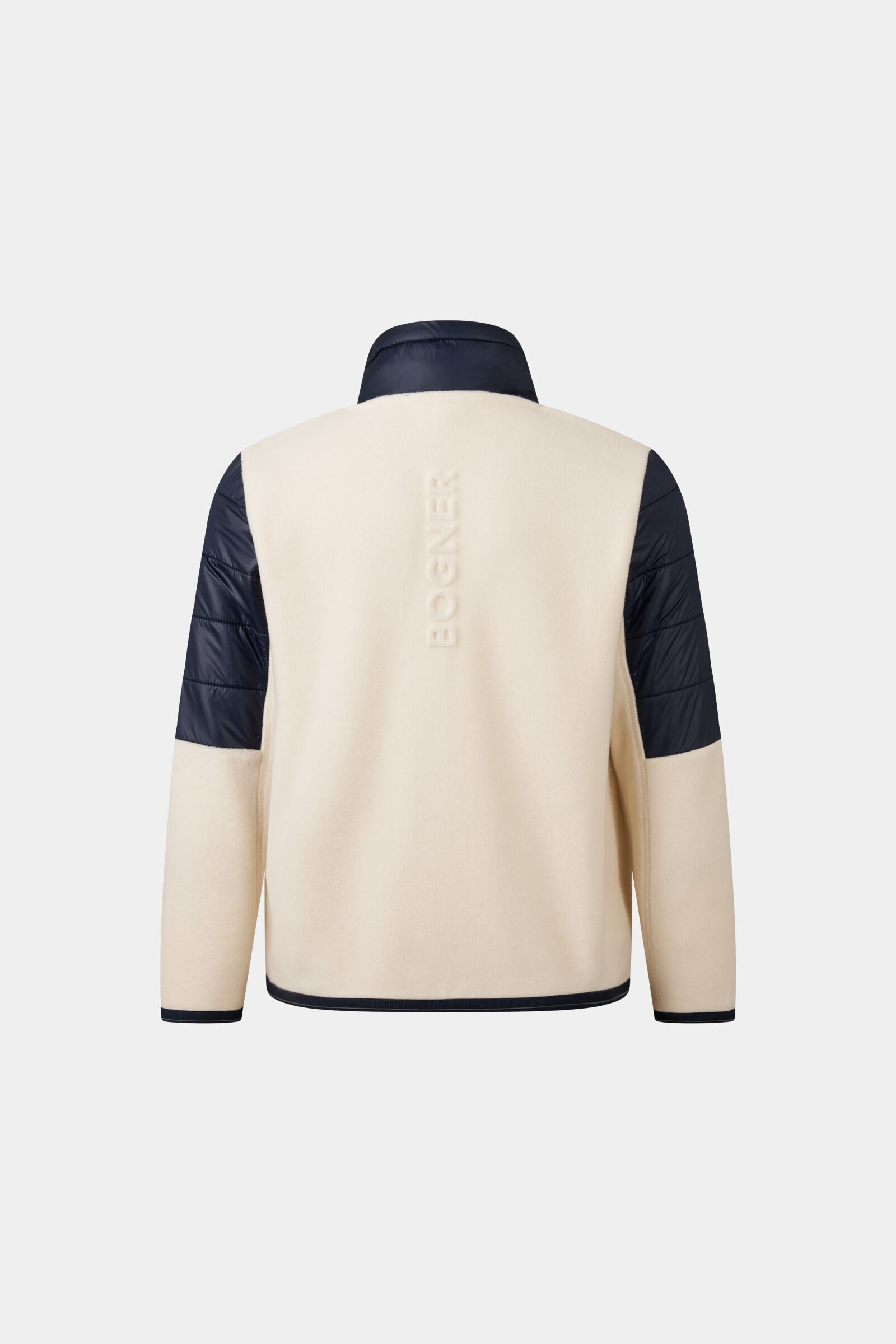 Kids Midlayer-Hybrid-Jacke Anton Creme/Navy-Blau