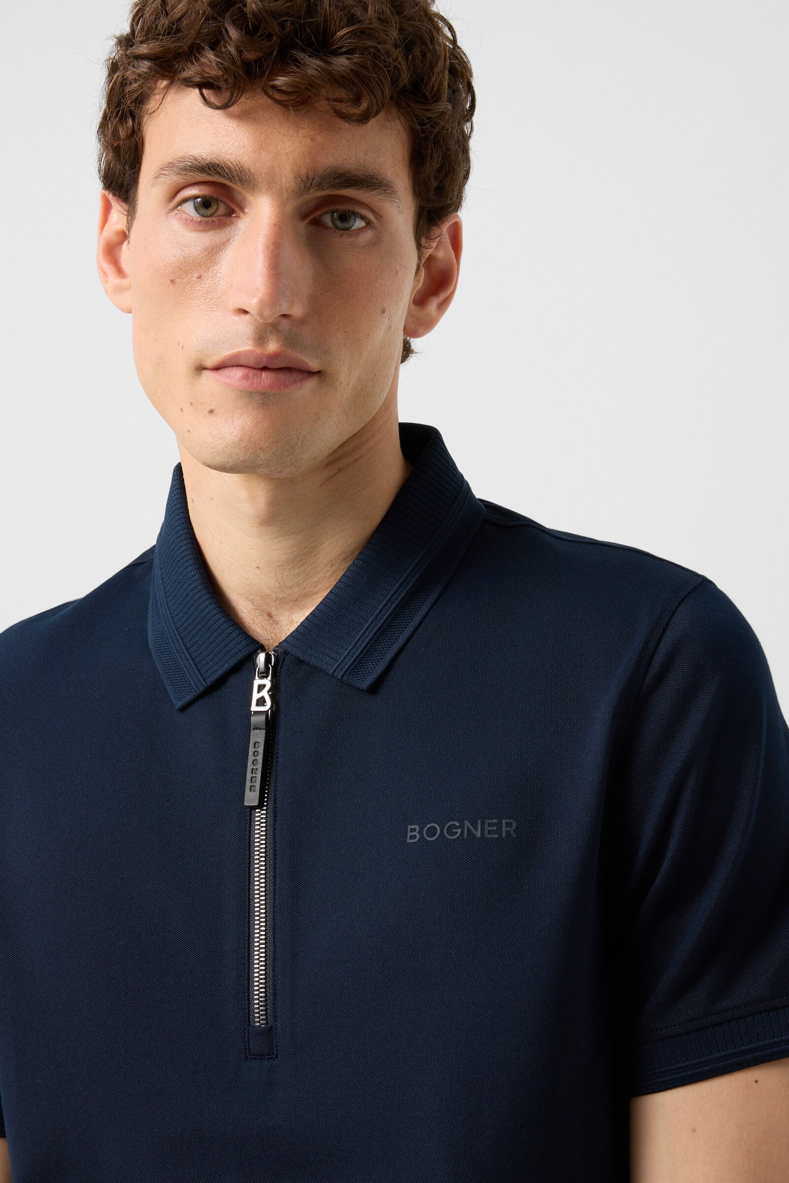 Timo piqu&eacute; polo shirt Navy blue