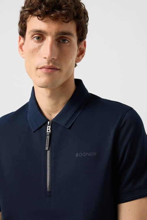 Timo poloshirt met piqu&eacute; Marineblauw