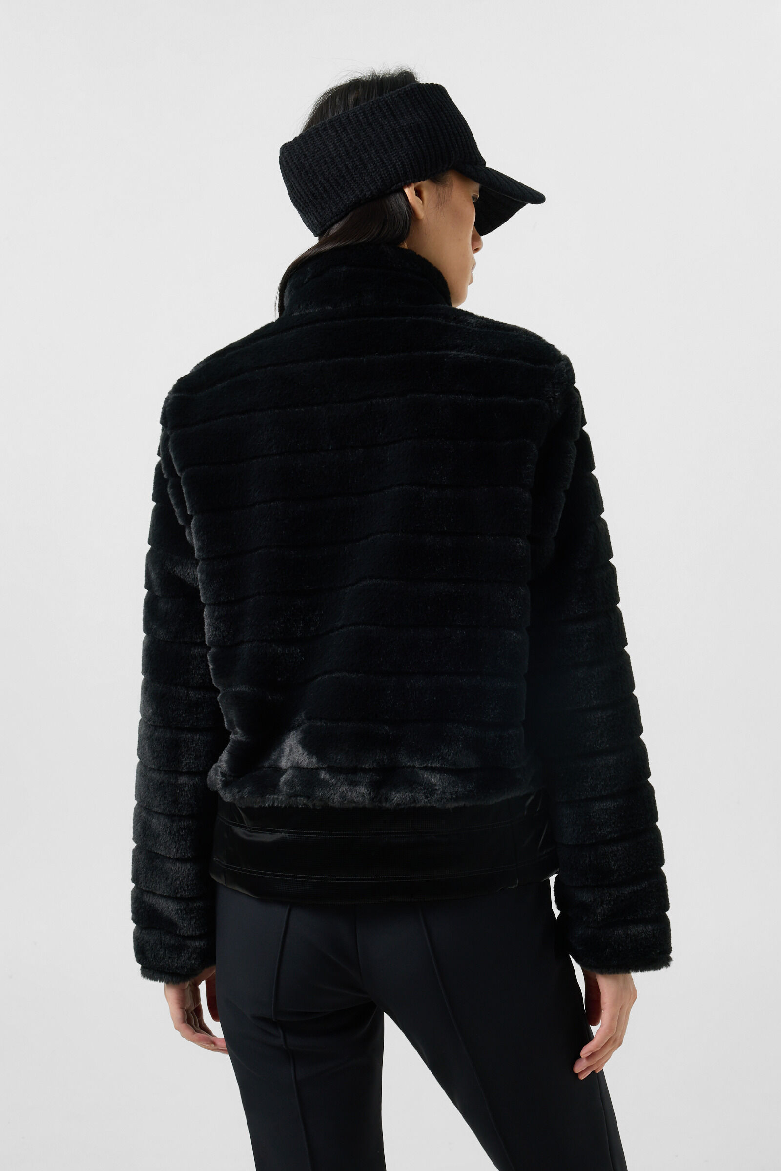 Valesca faux fur jacket Black