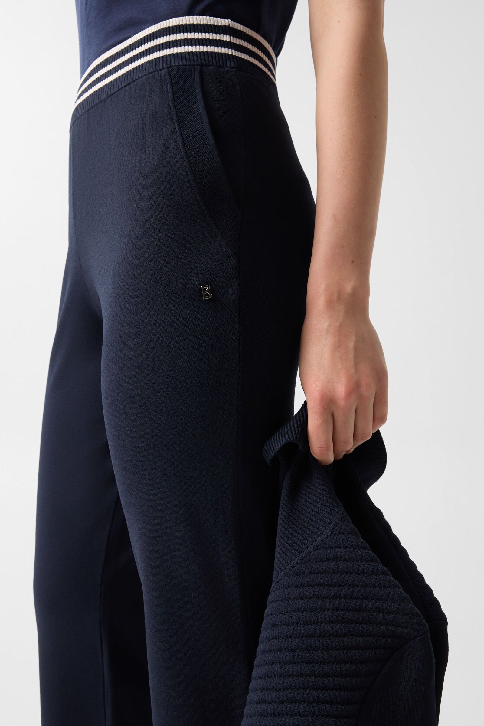 Josie knitted trousers Navy blue