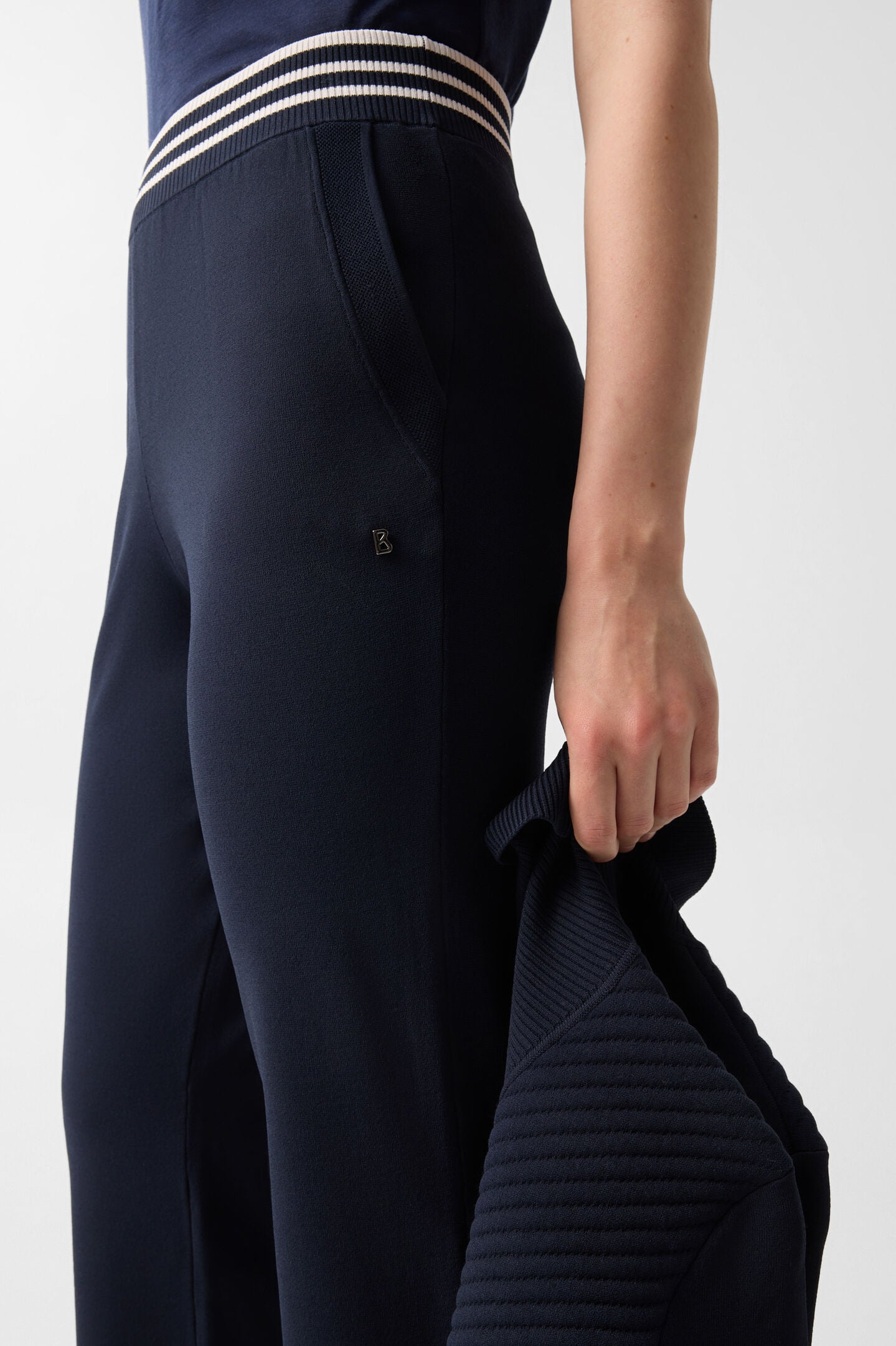 Josie knitted trousers Navy blue