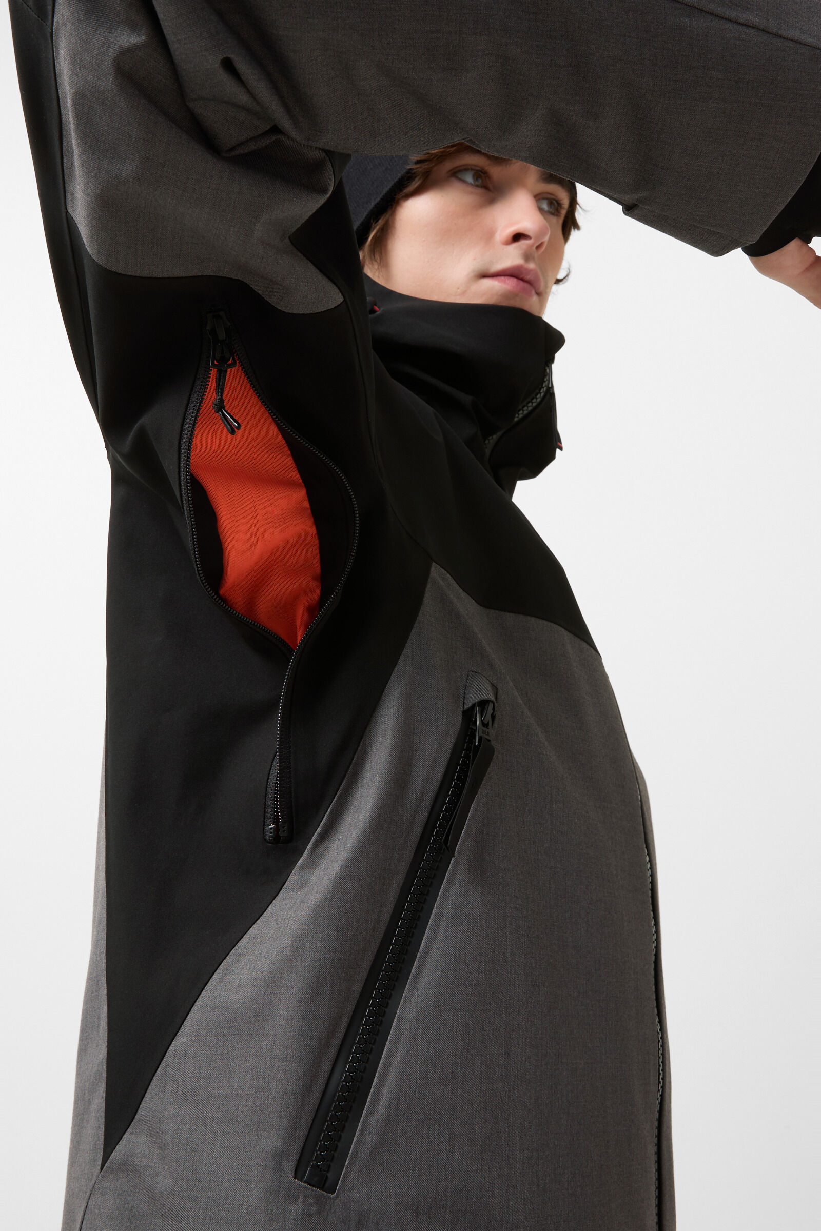 Skijacke Dyre Grau/Schwarz