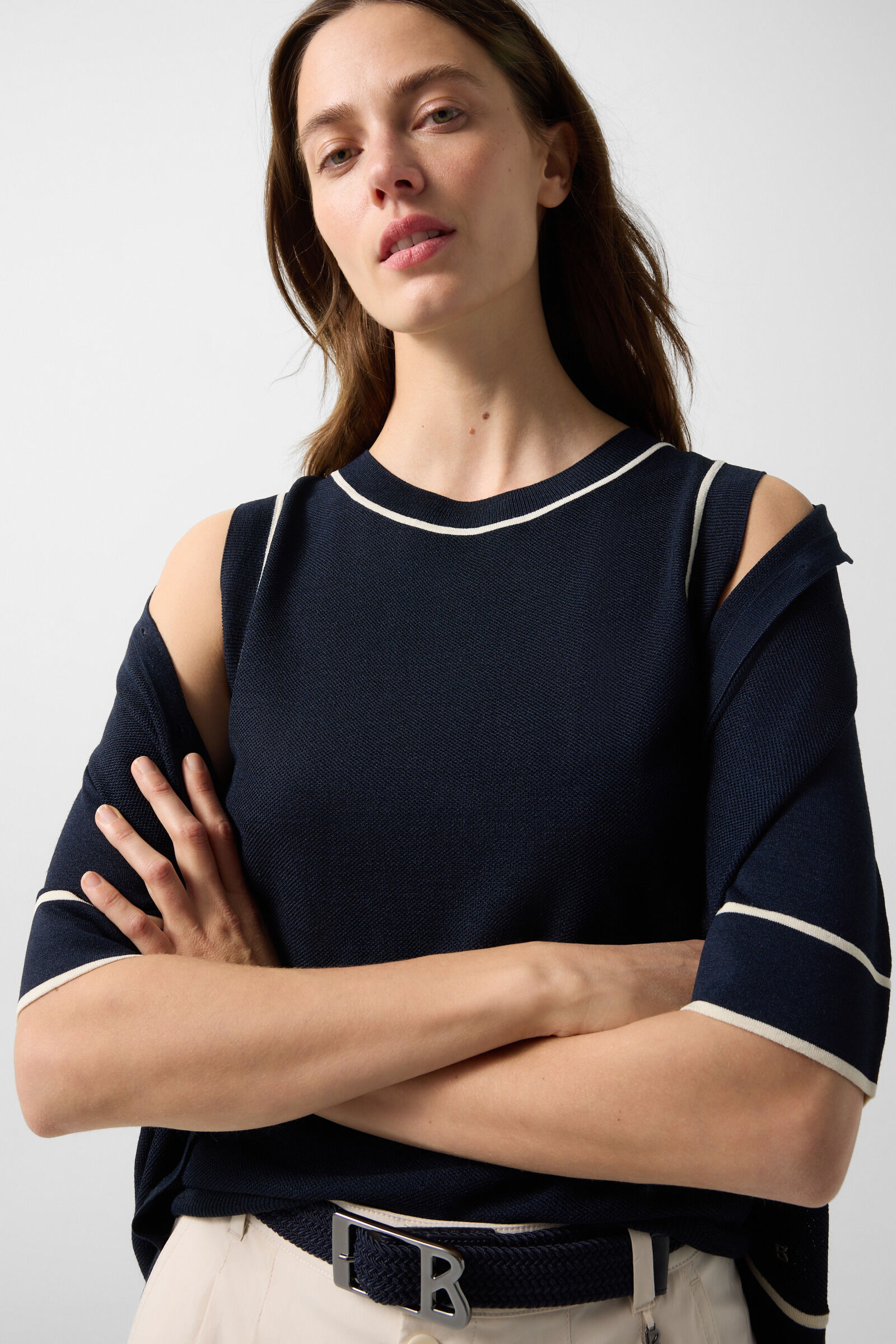 Knitted top Phia Navy blue