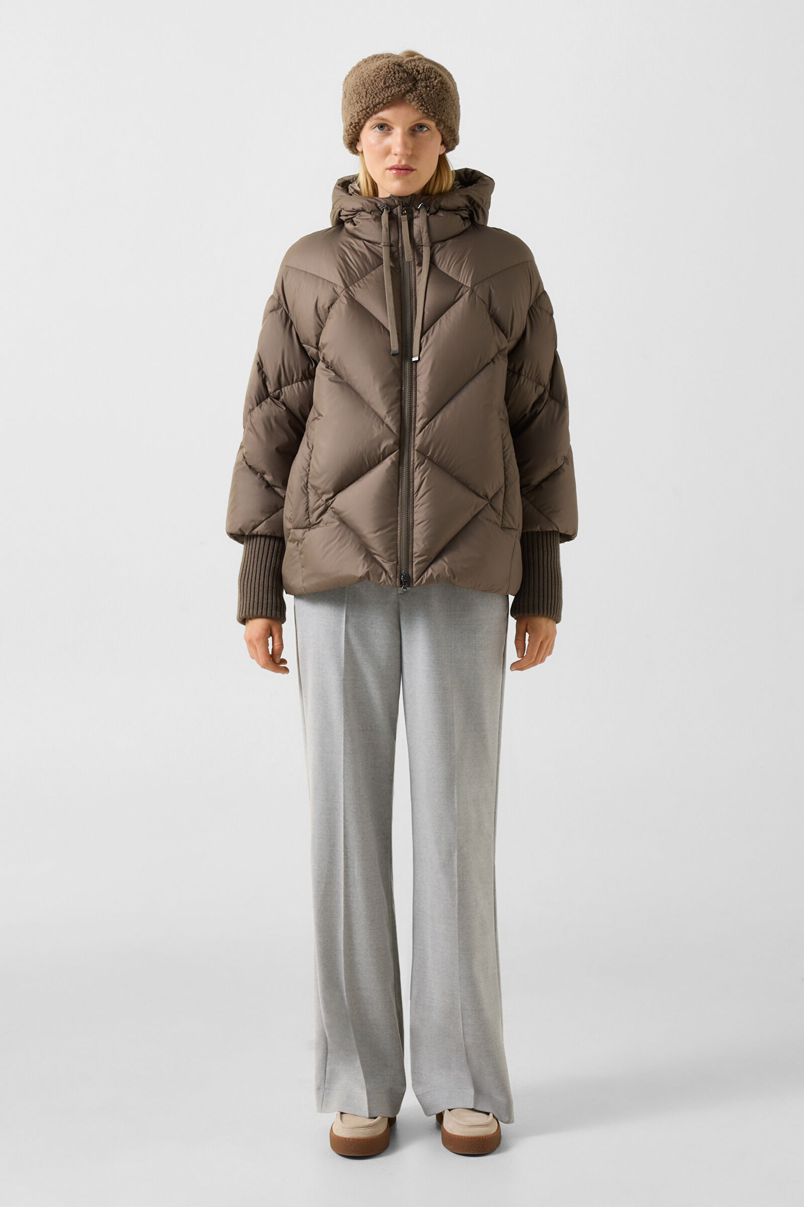 Sheryl Down Jacket Grey-brown