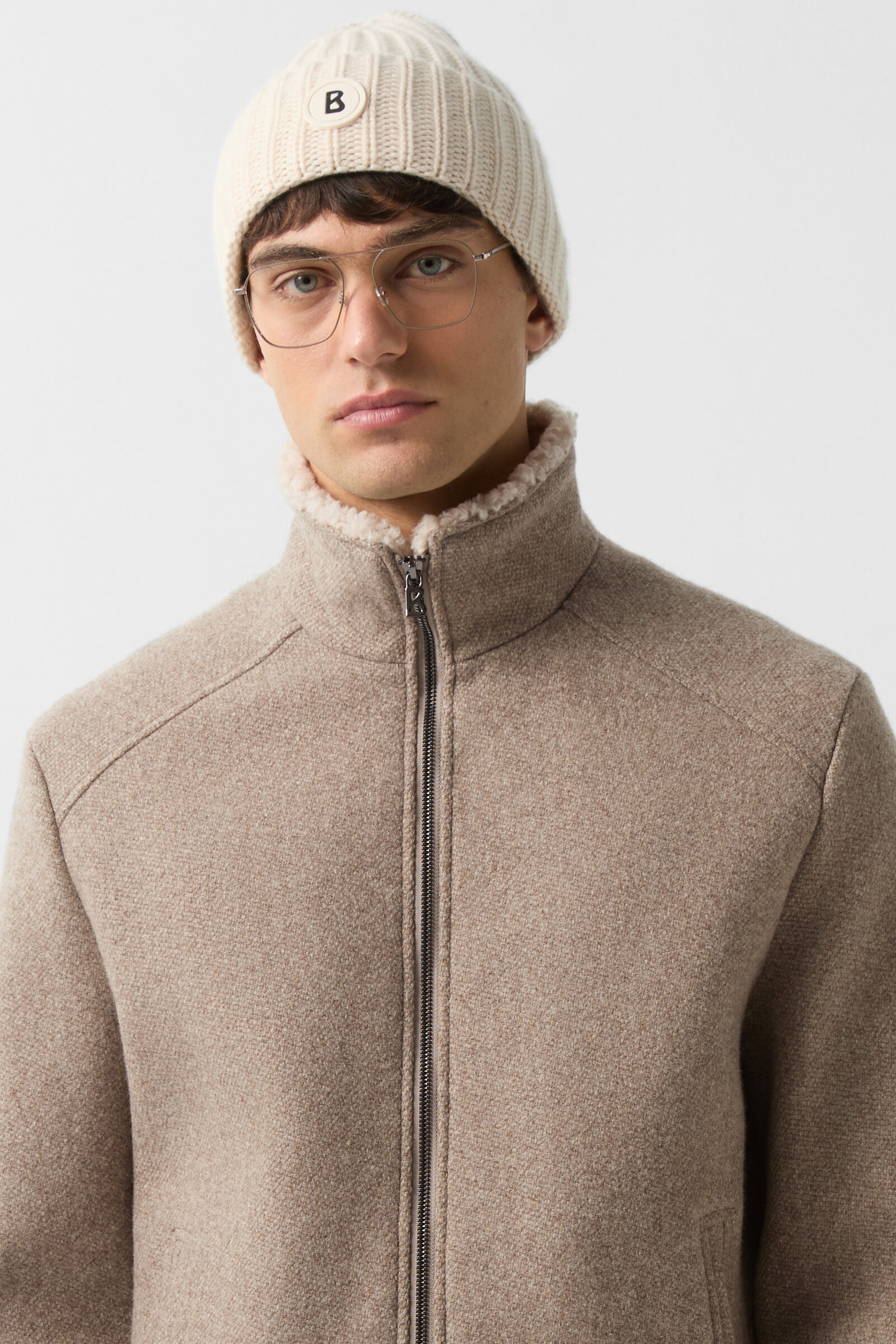 Yoshi woollen blouson Light brown