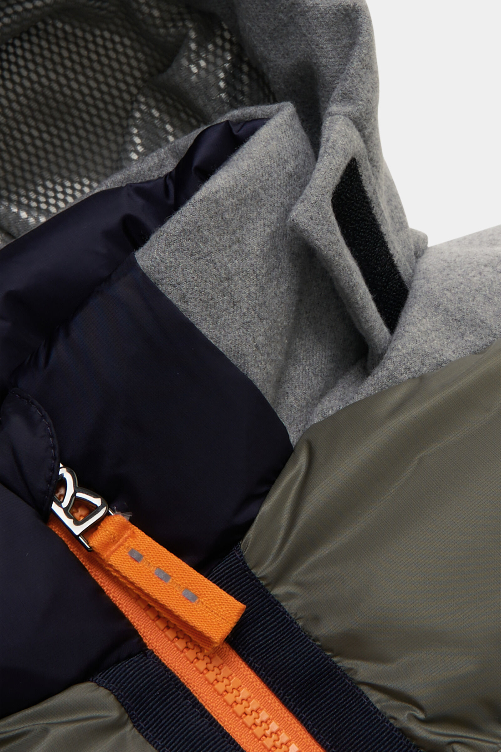 Kids ski jacket Pablo Light grey/olive/navy