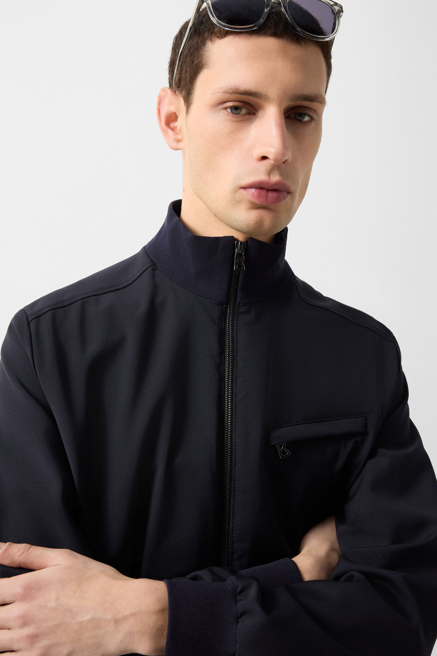 Veste en laine vierge Milan Bleu fonc&eacute;