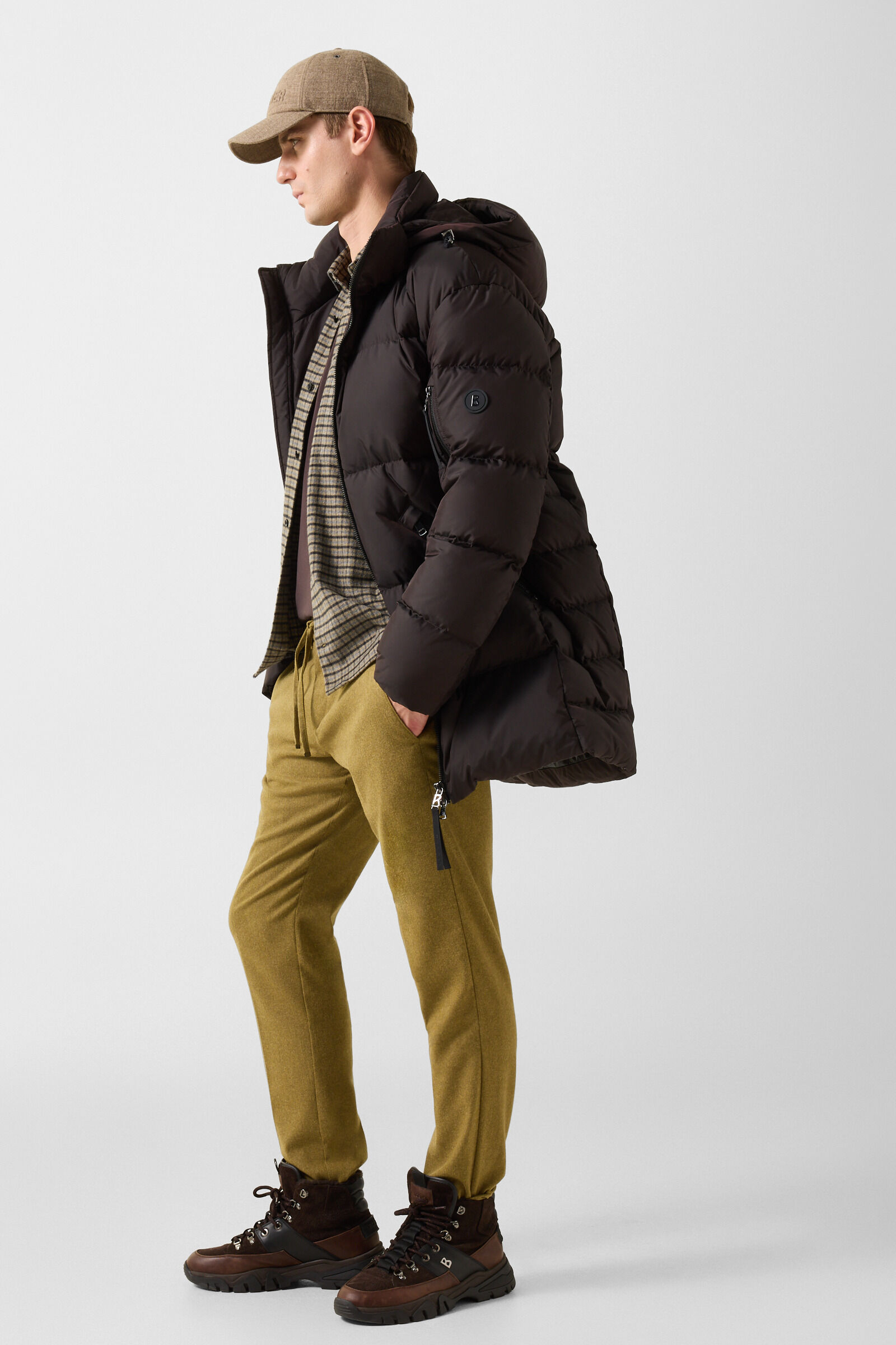 Riley Business wool mix trousers Olive