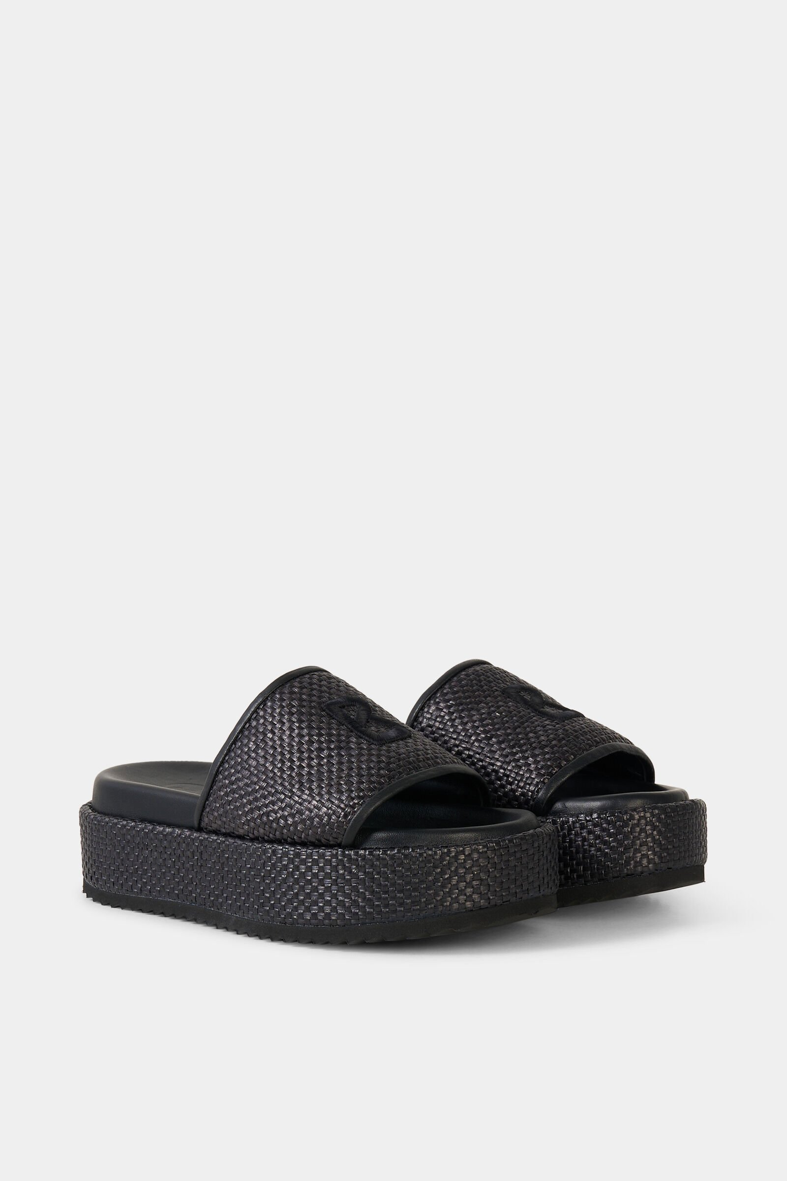 Sorrento platform sandals Black