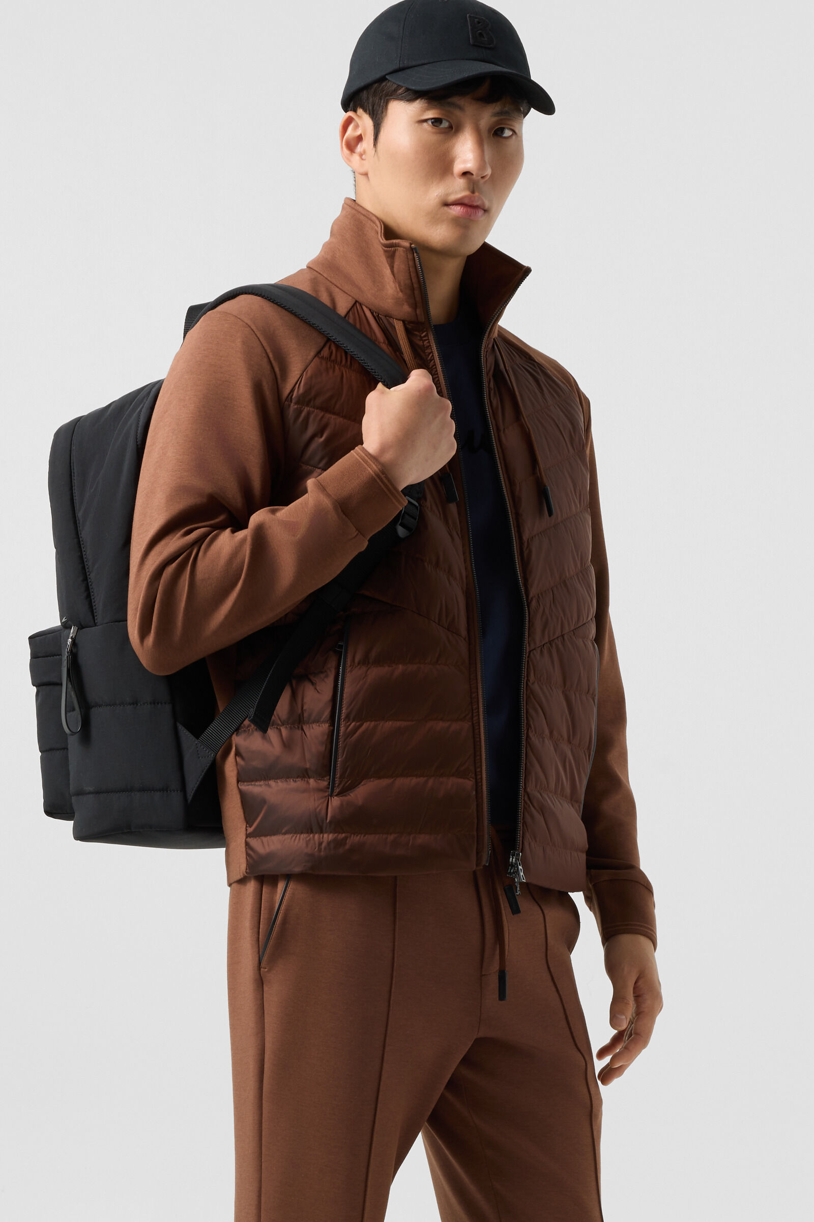 Baker down jersey jacket Brown
