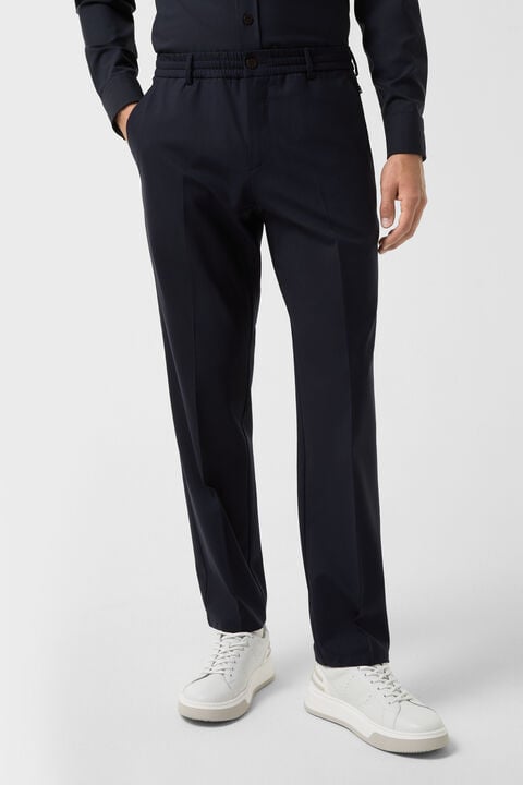 Pleated trousers Marcus Navy blue Pleated trousers Marcus Navy blue