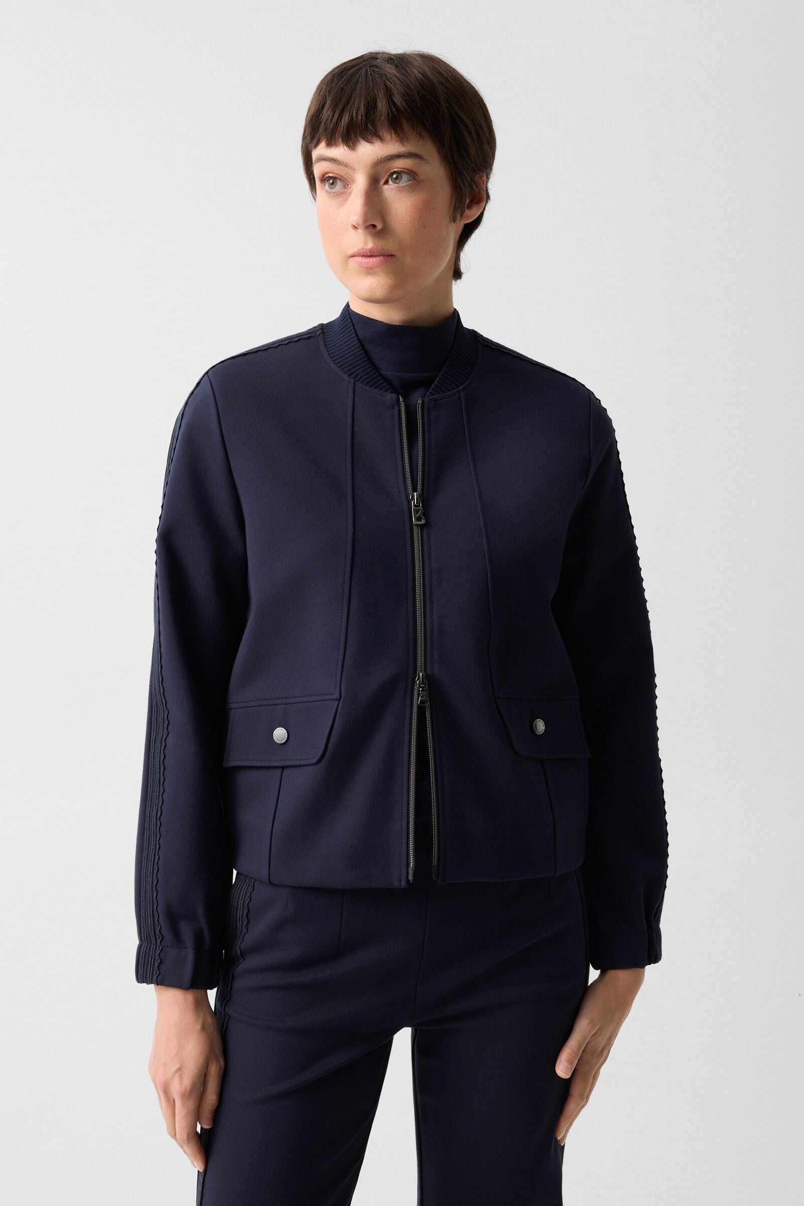 Luisa jersey jacket Navy blue
