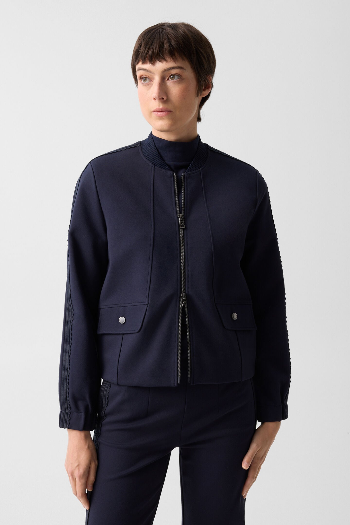 Luisa jersey jacket Navy blue