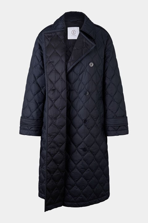 Quilted trench coat Ivory Navy blue Quilted trench coat Ivory Navy blue