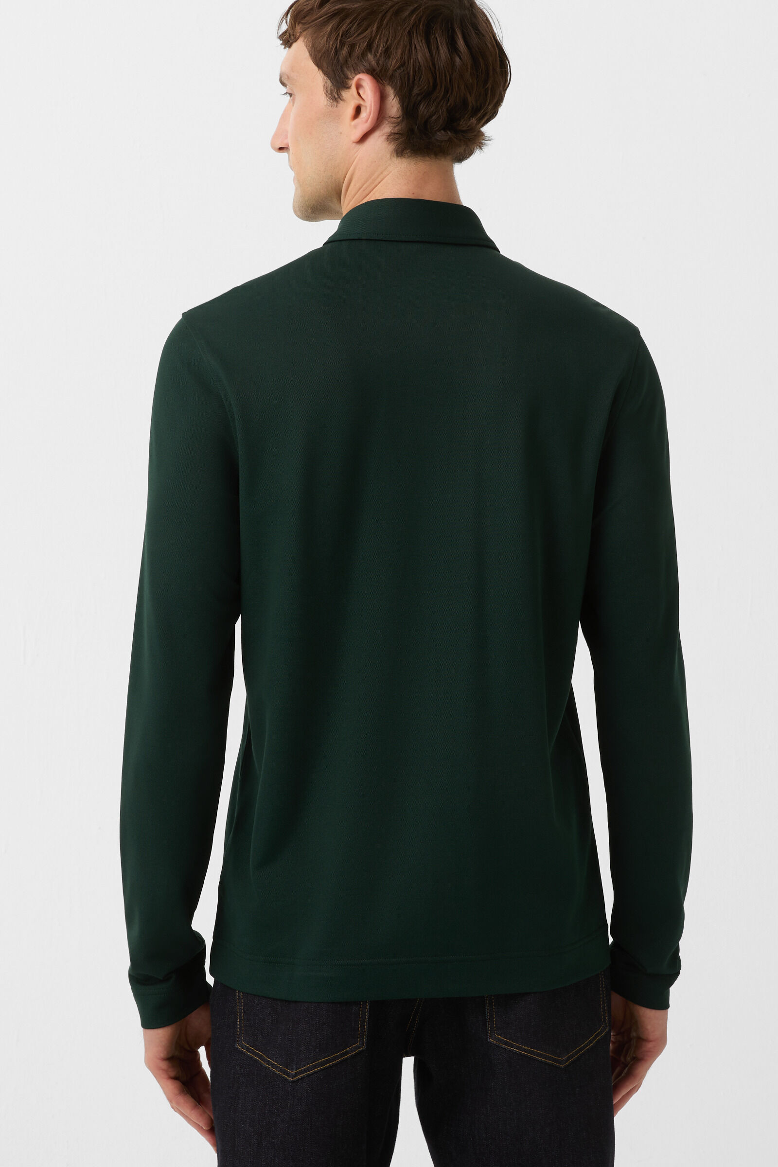 Timon polo long-sleeved top Dark green