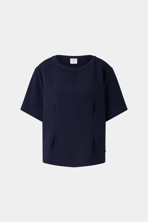 Crêpe-Shirt Scarlet Navy-Blau