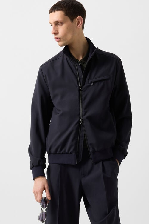 Schurwoll-Jacke Milan Dunkelblau