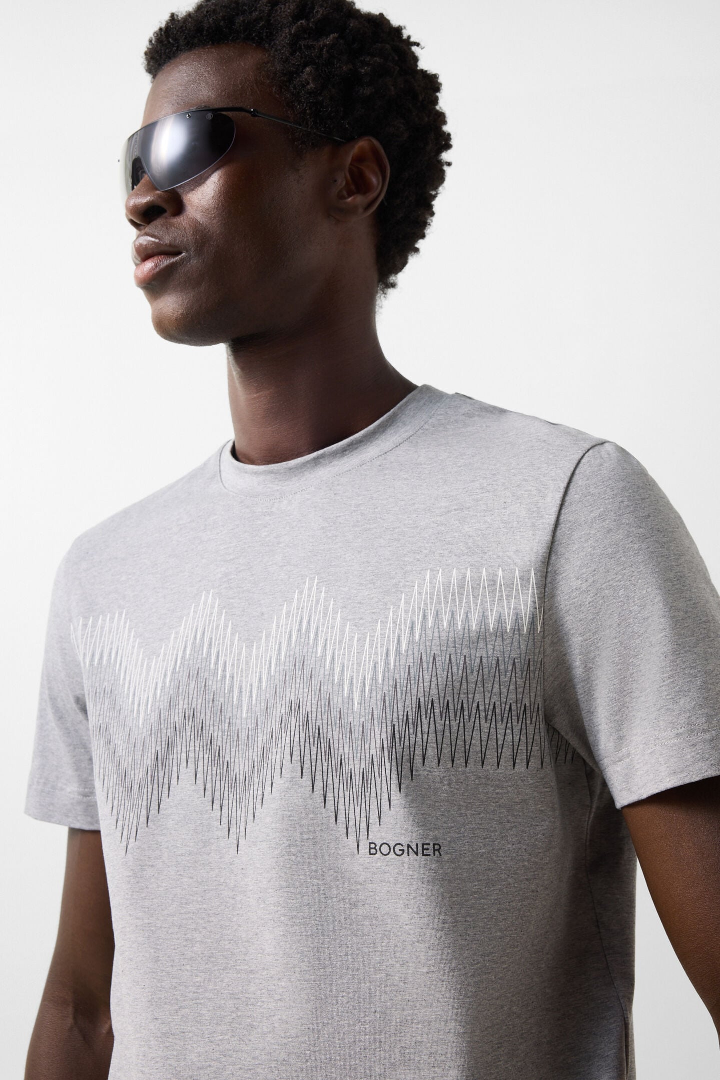 Ryan cotton-blend T-shirt Grey