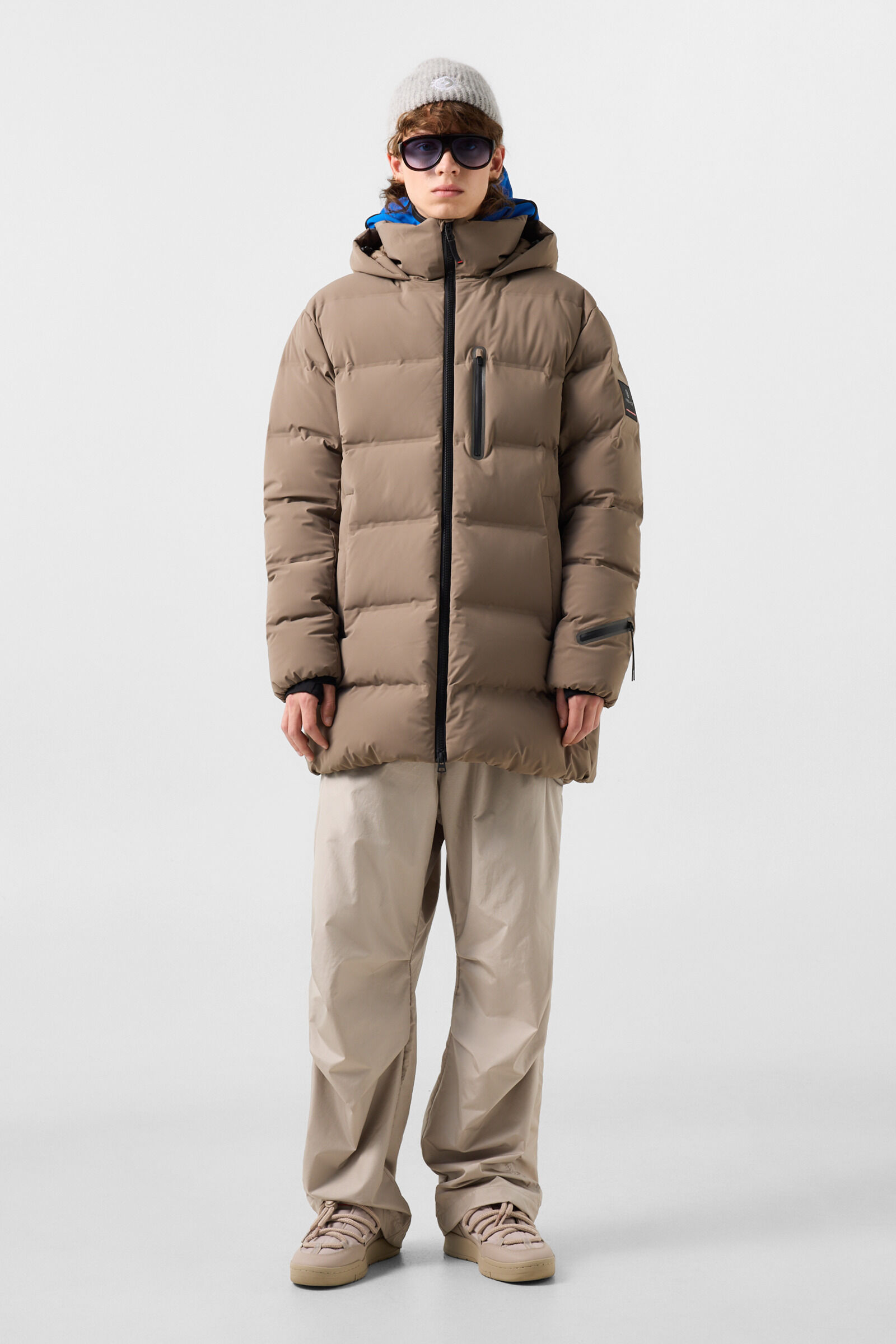 Ekin short down coat Taupe