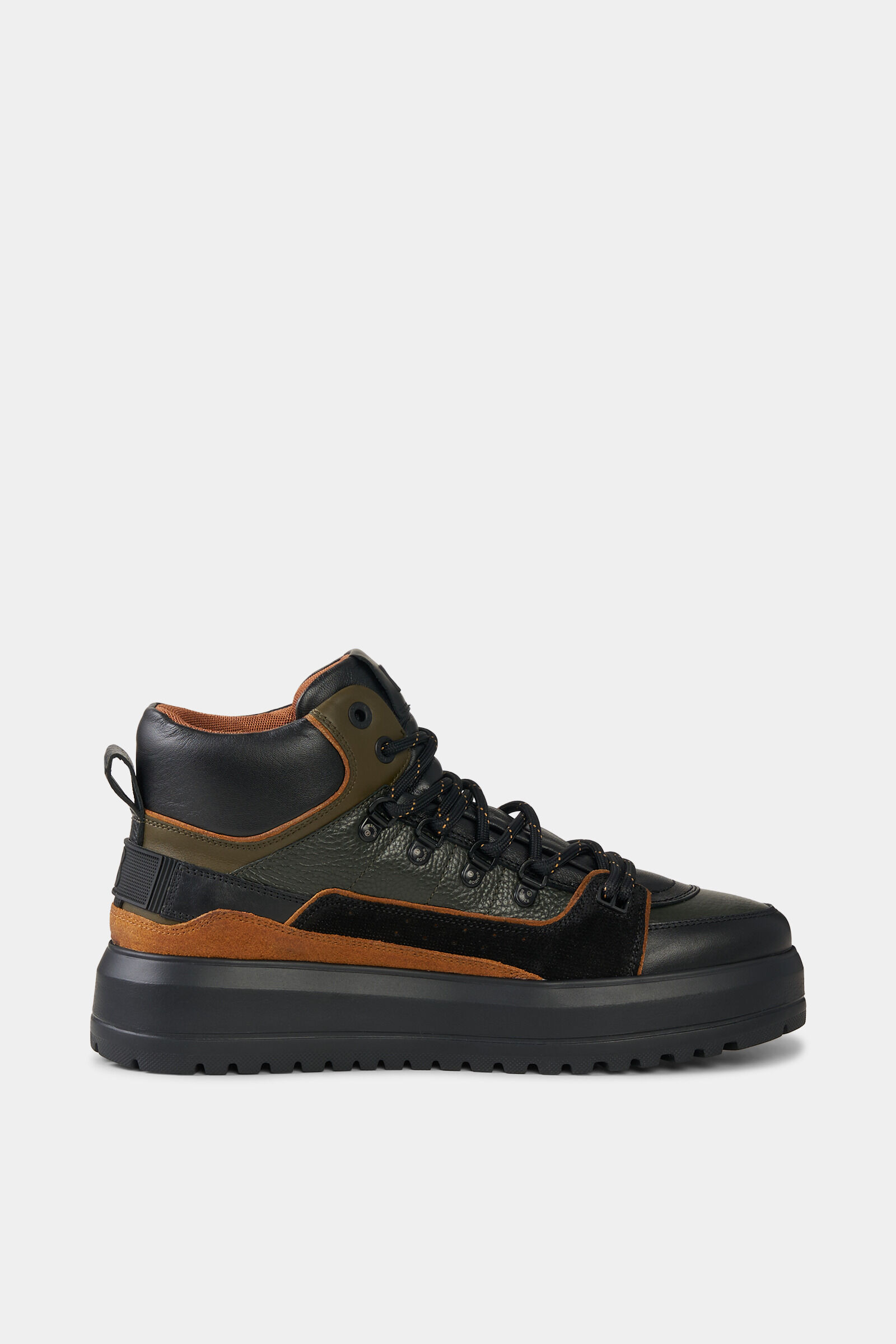 Low Boots Antwerp Black/cognac/olive green