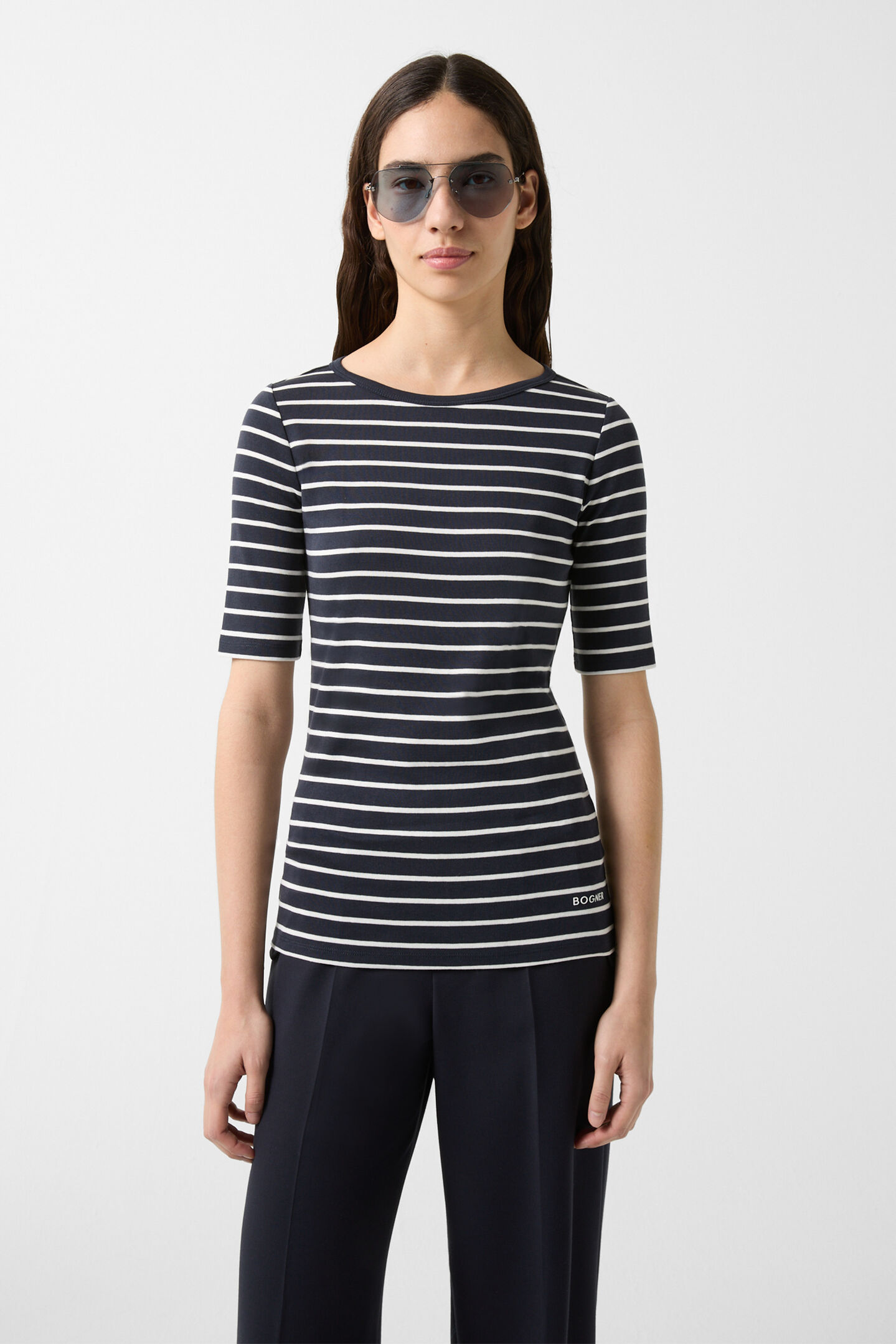 Louna T-shirt Navy blue/Off-white