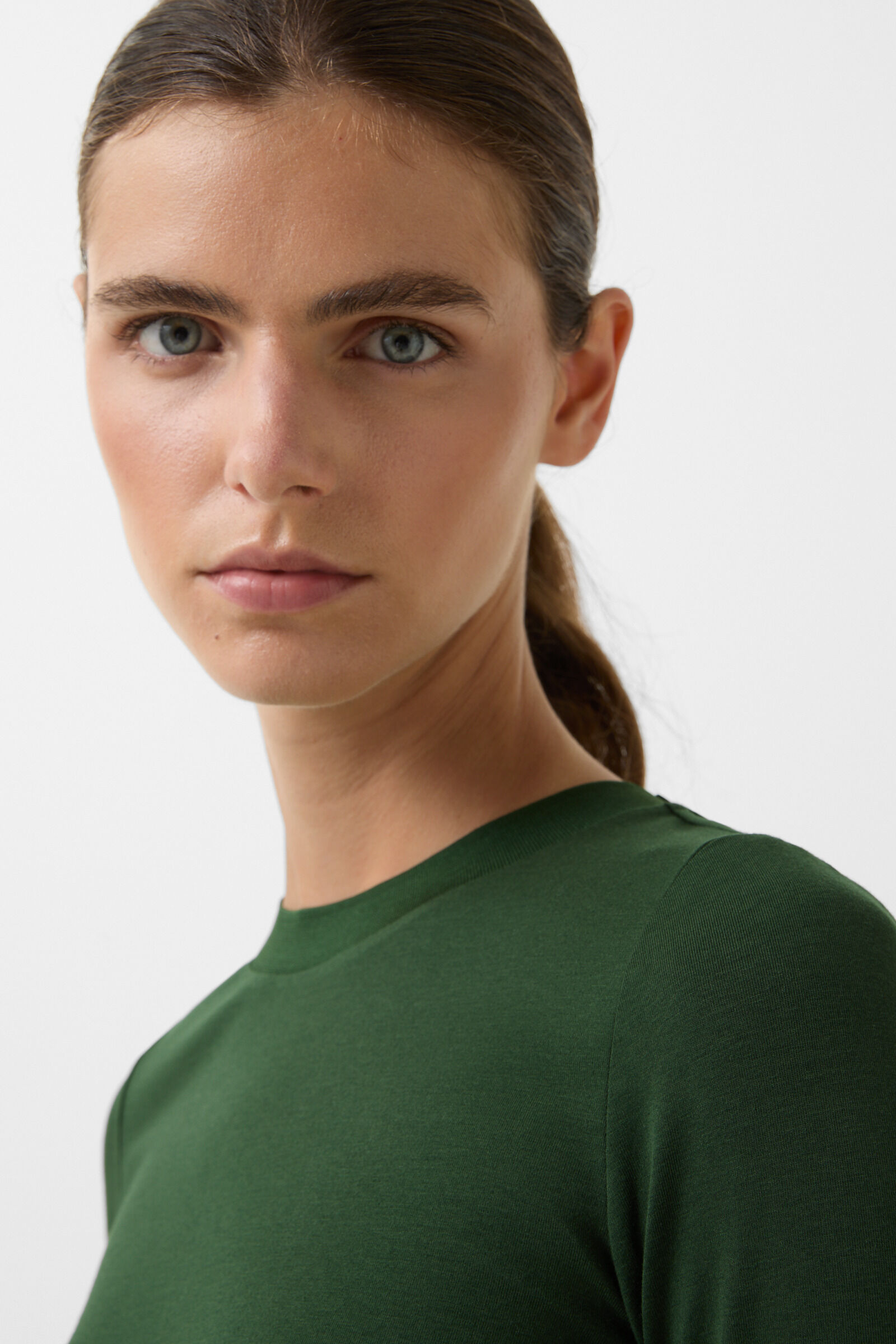 T-shirt long Alexi Vert fonc&eacute;