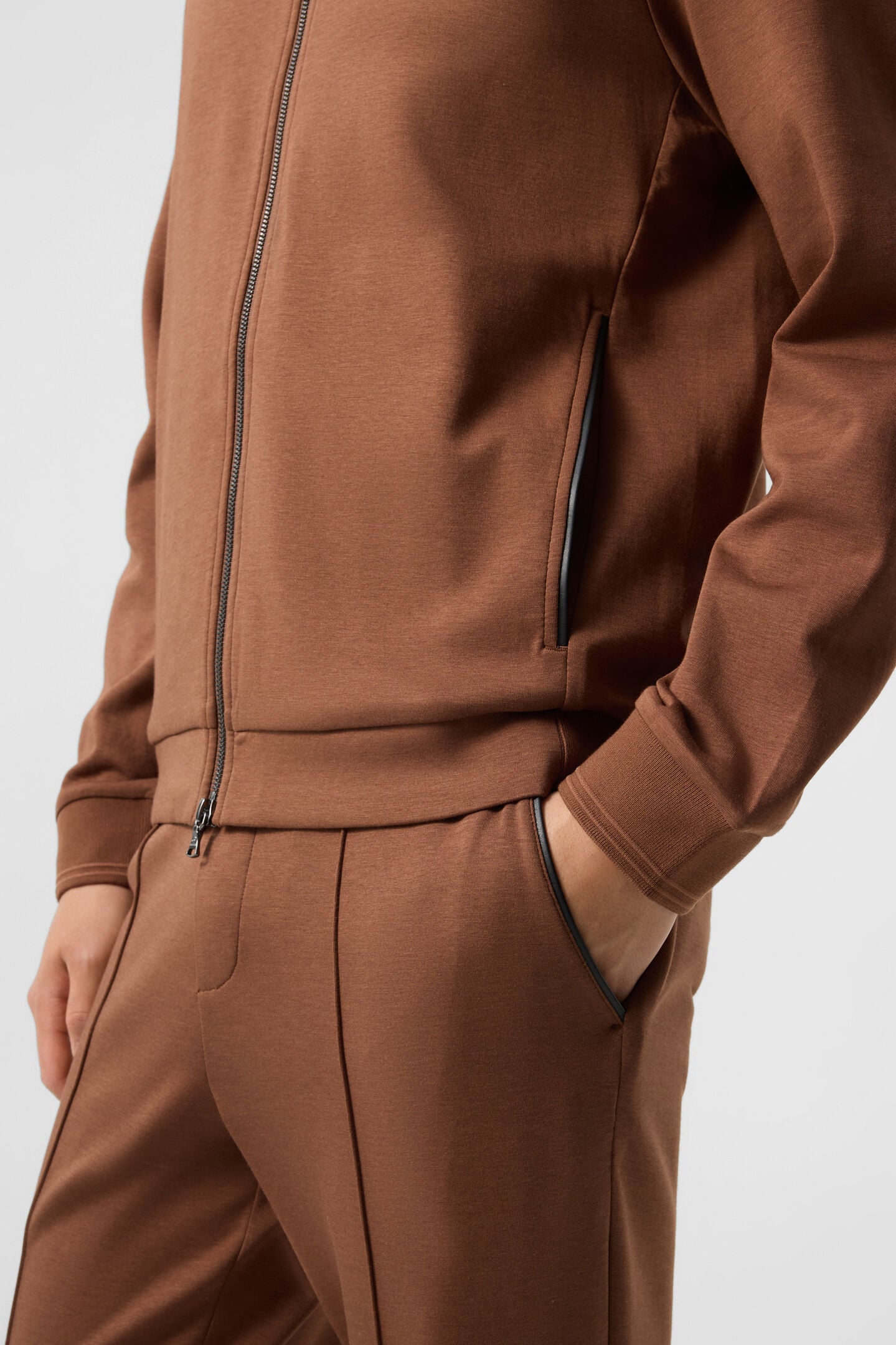 Spencer jersey jacket Brown