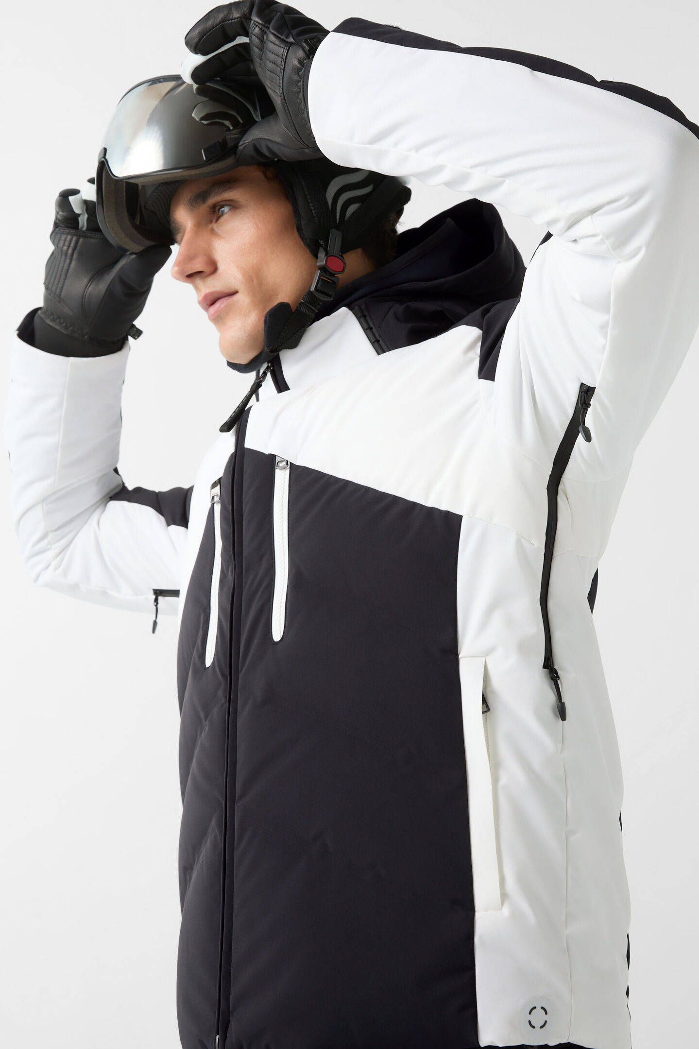 Jervis down ski jacket Black/white
