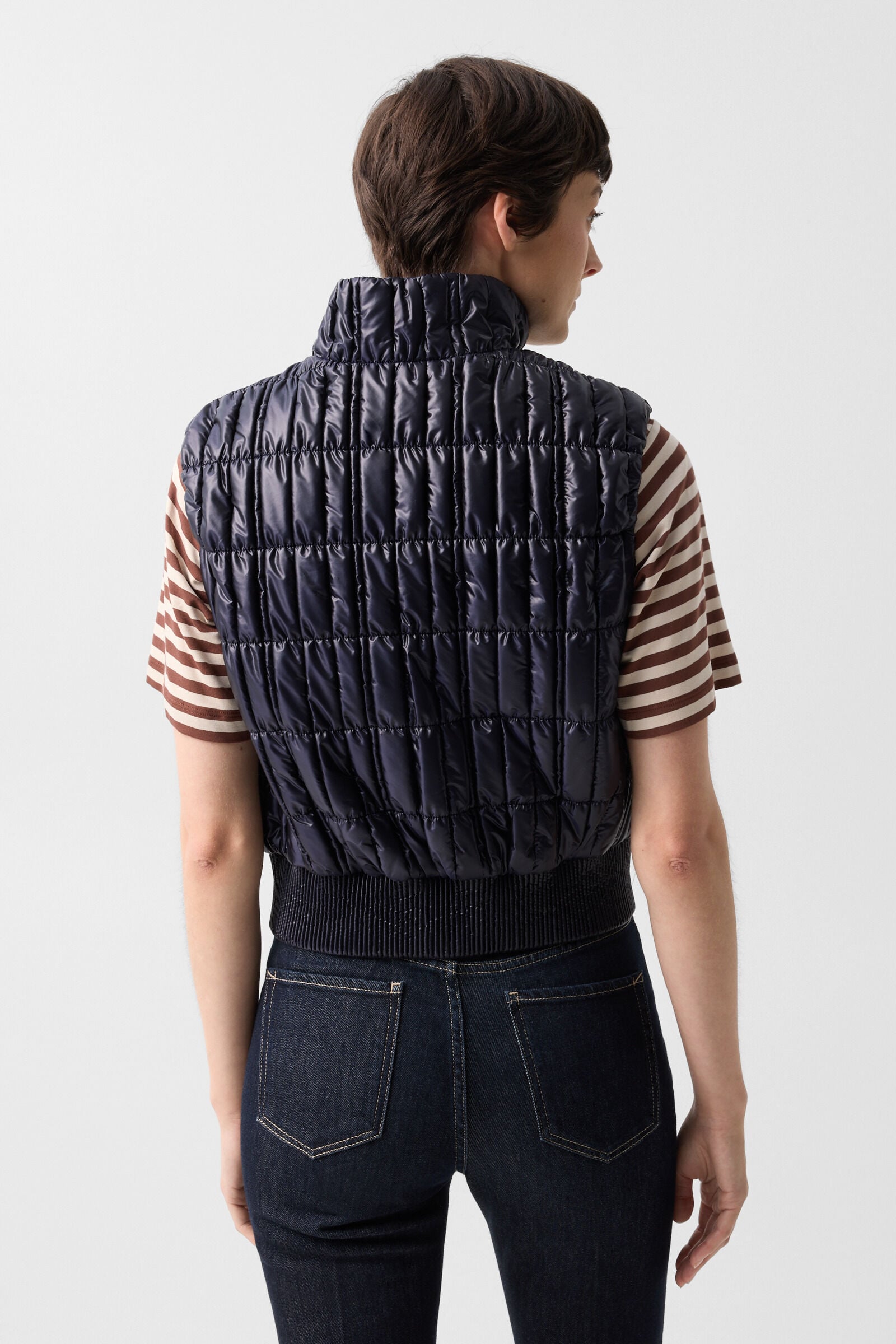Sally quilted waistcoat Navy blue