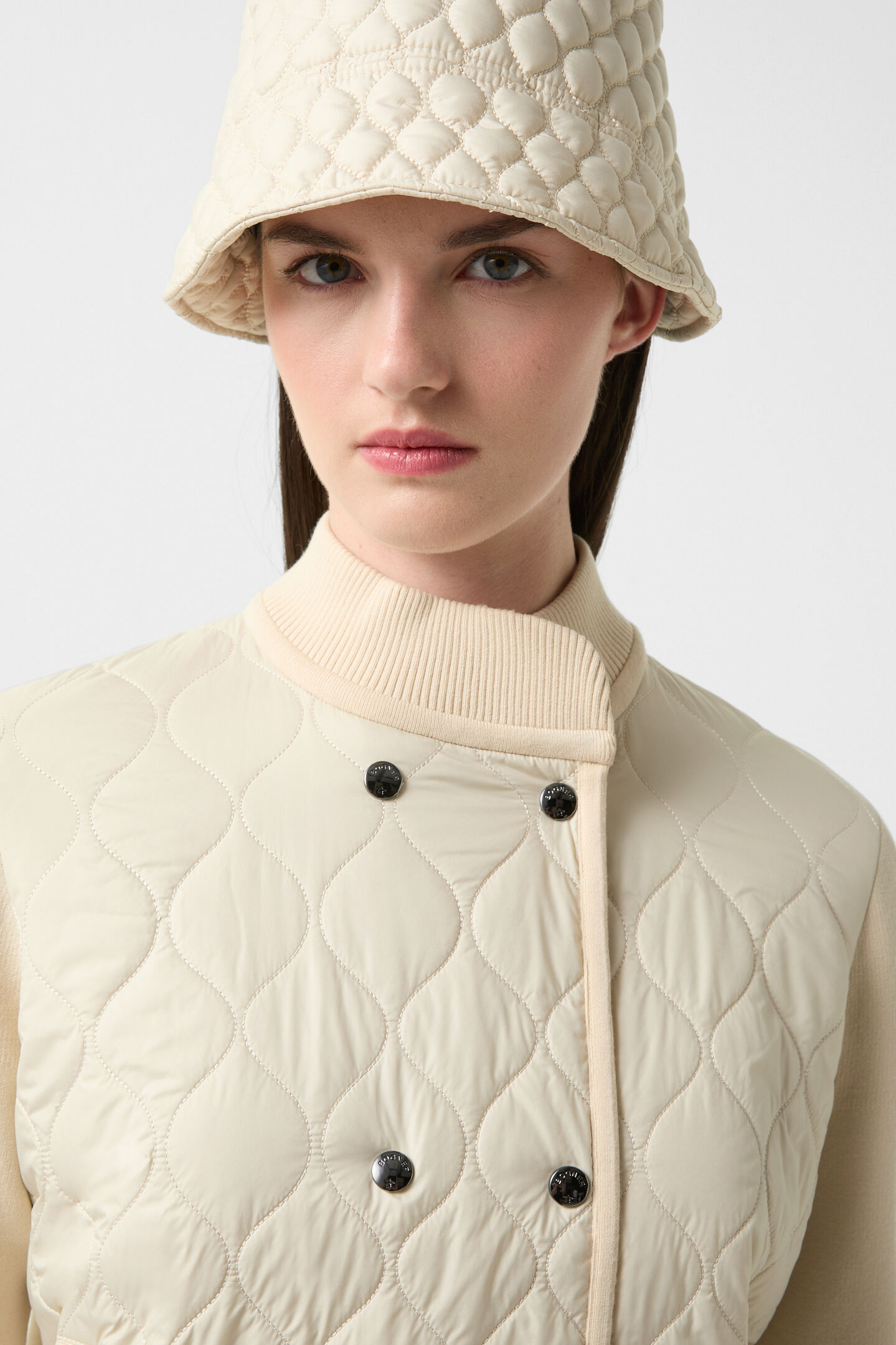 Hybrid-Strickjacke Becca Creme