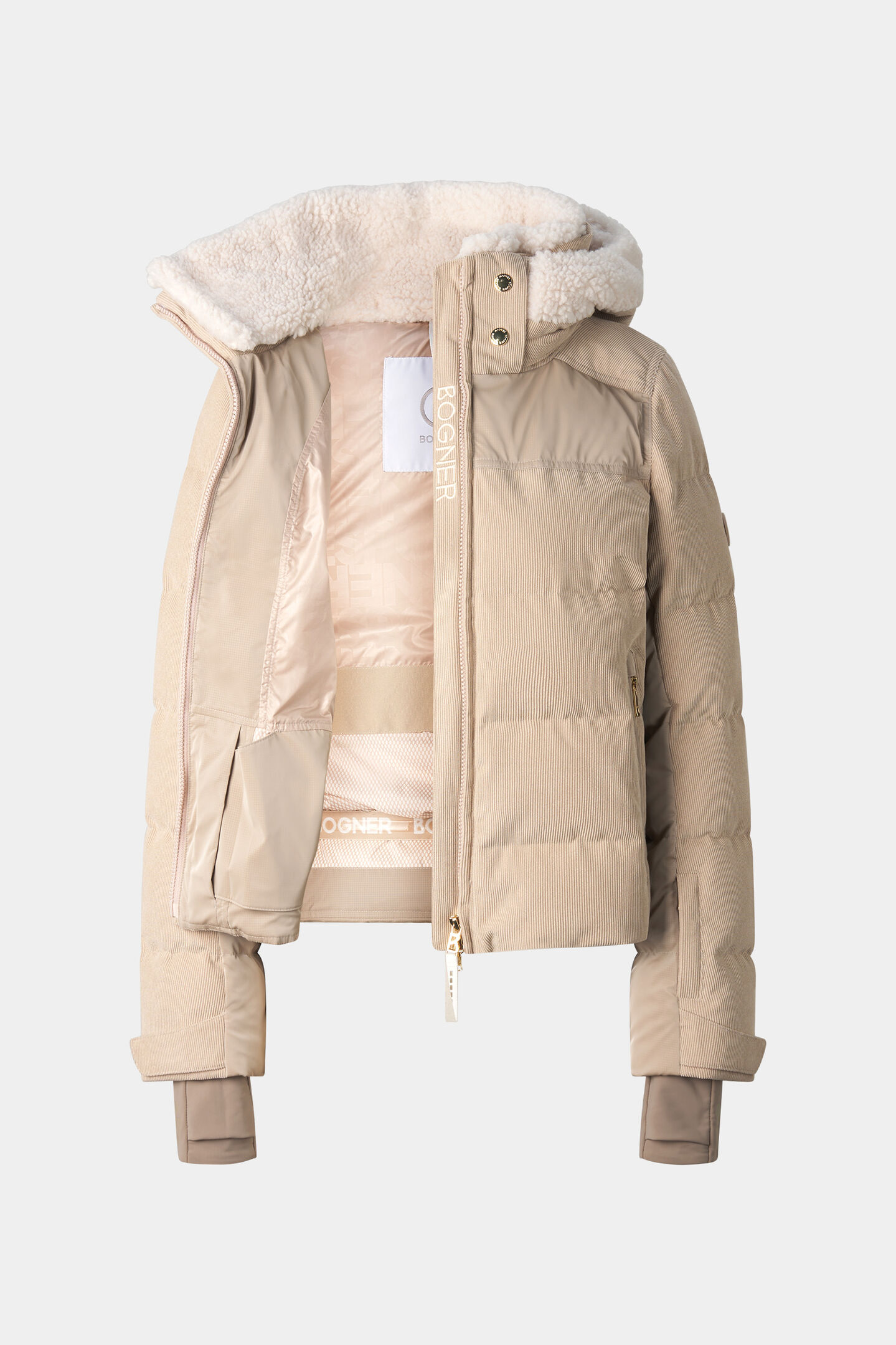 Minu Cord Down Ski Jacket Camel