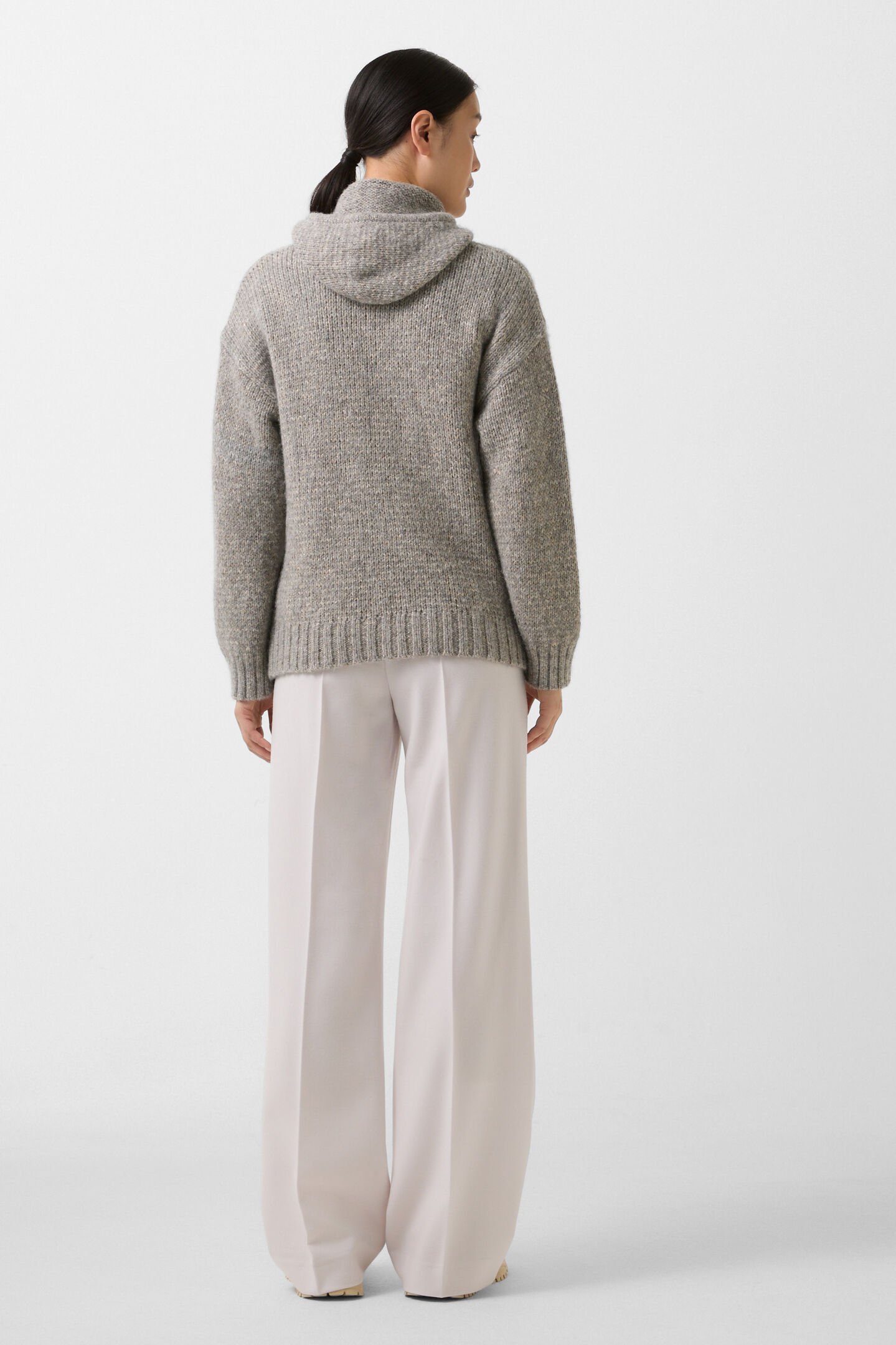 Stella knitted hoodie Grey