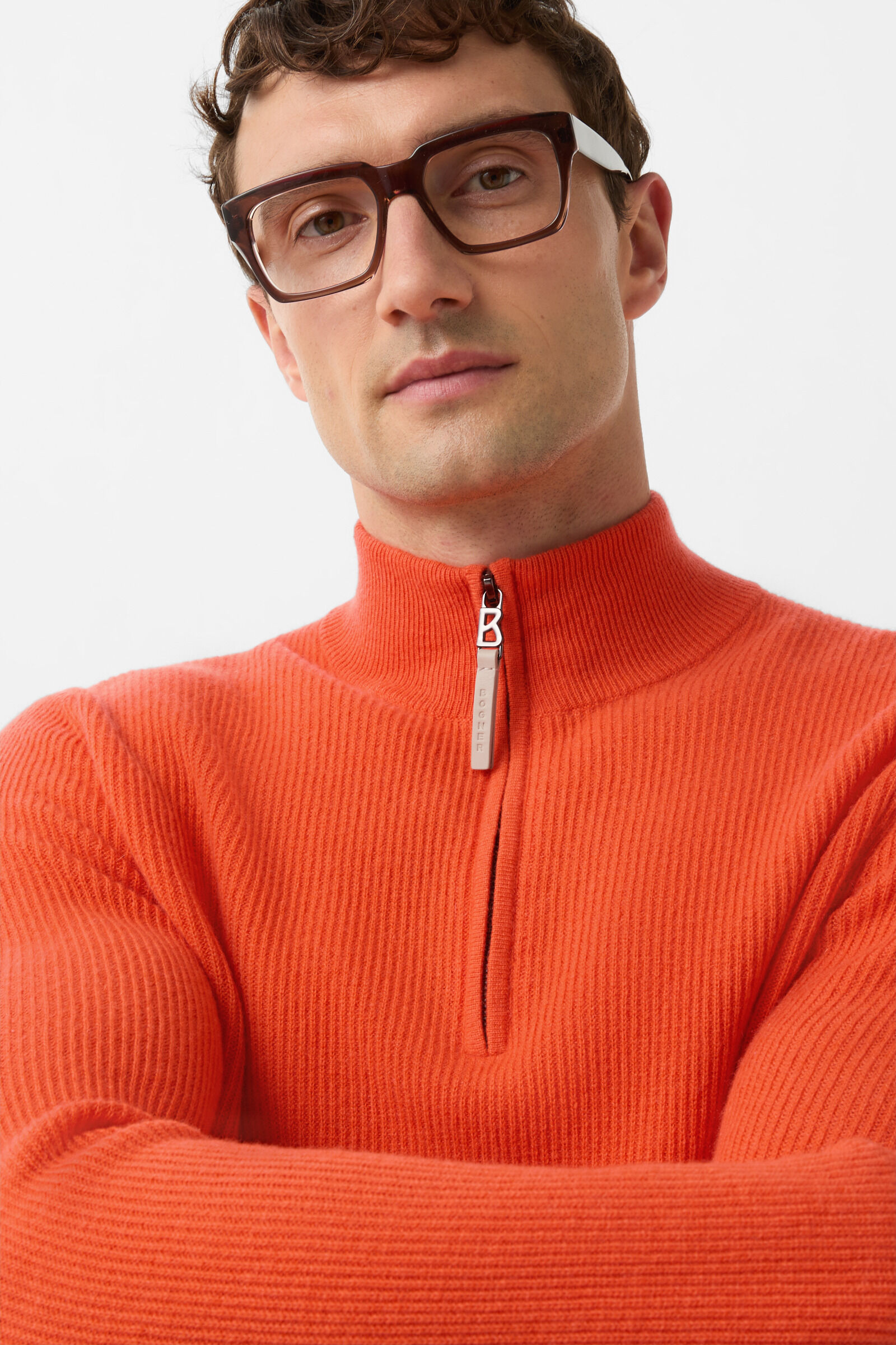 Pure new wool cashmere troyer Derek Coral
