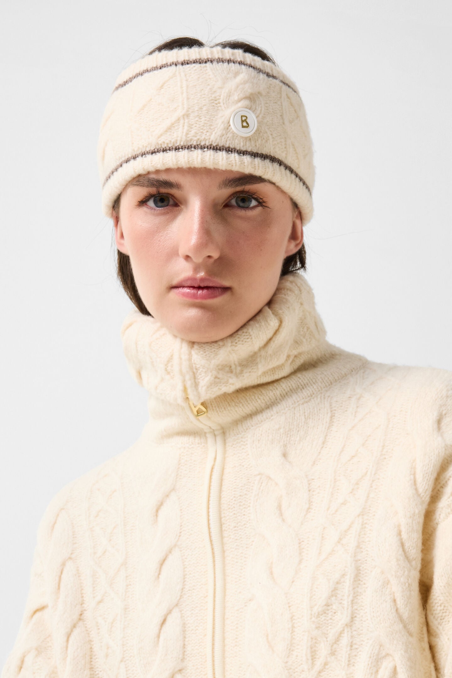 Lotta Virgin Wool Blend Knit Jacket Off-White