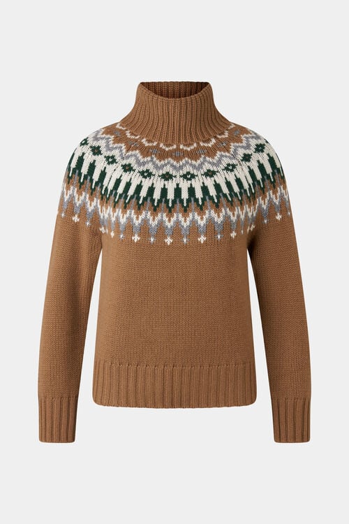 Norweger-Pullover Ingrid Hazel/Grau/Off-White