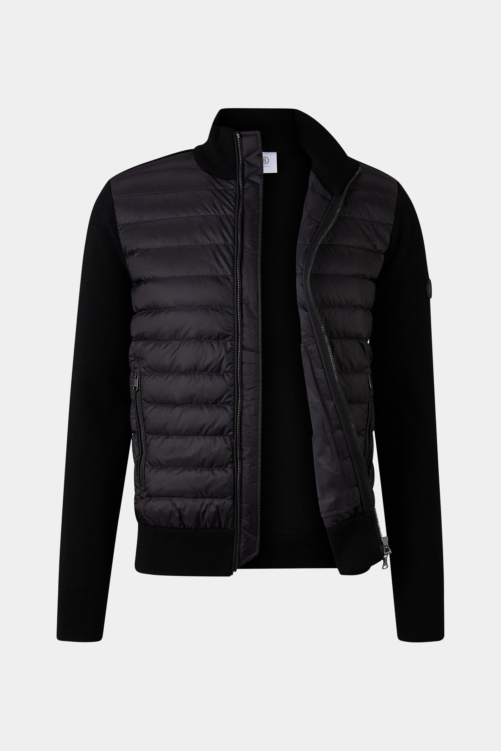 Zisco hybrid knit jacket Black