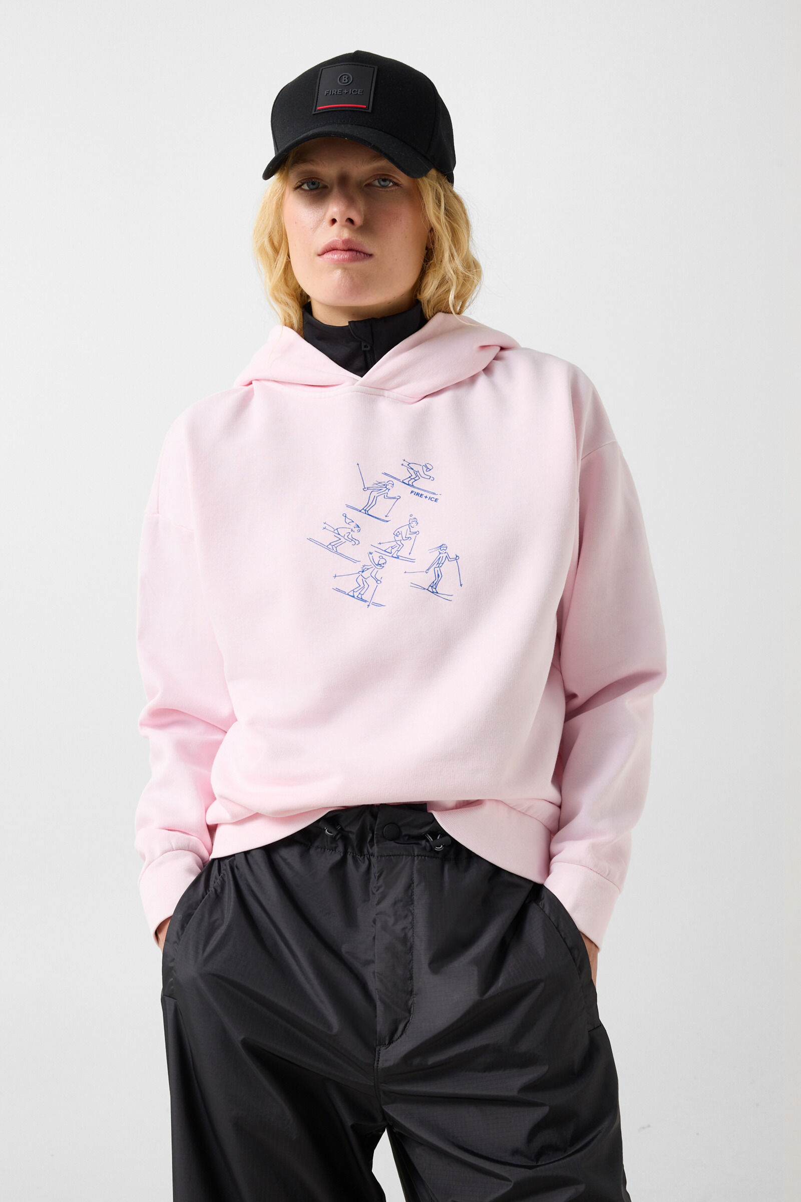 Sibel cotton hoodie Pink