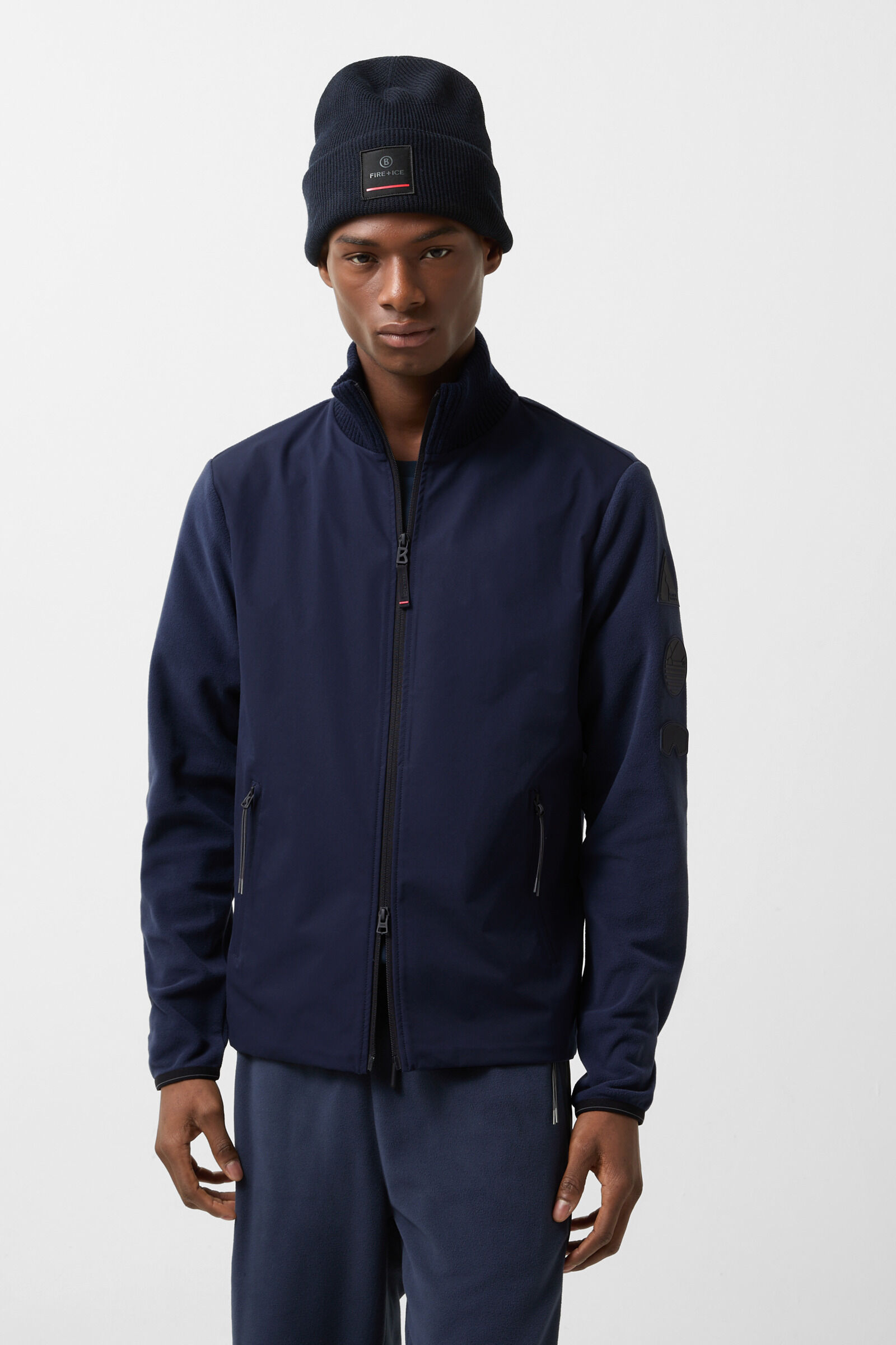 Gefion hybrid fleece jacket Dark blue