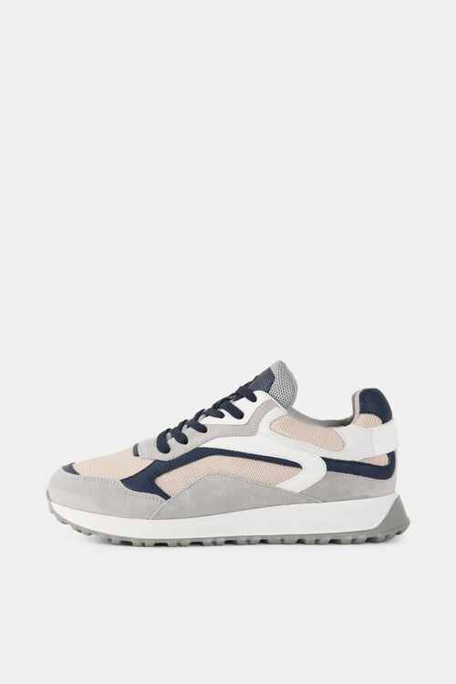 Sneaker Michigan Grau/Navy-Blau/Rosa