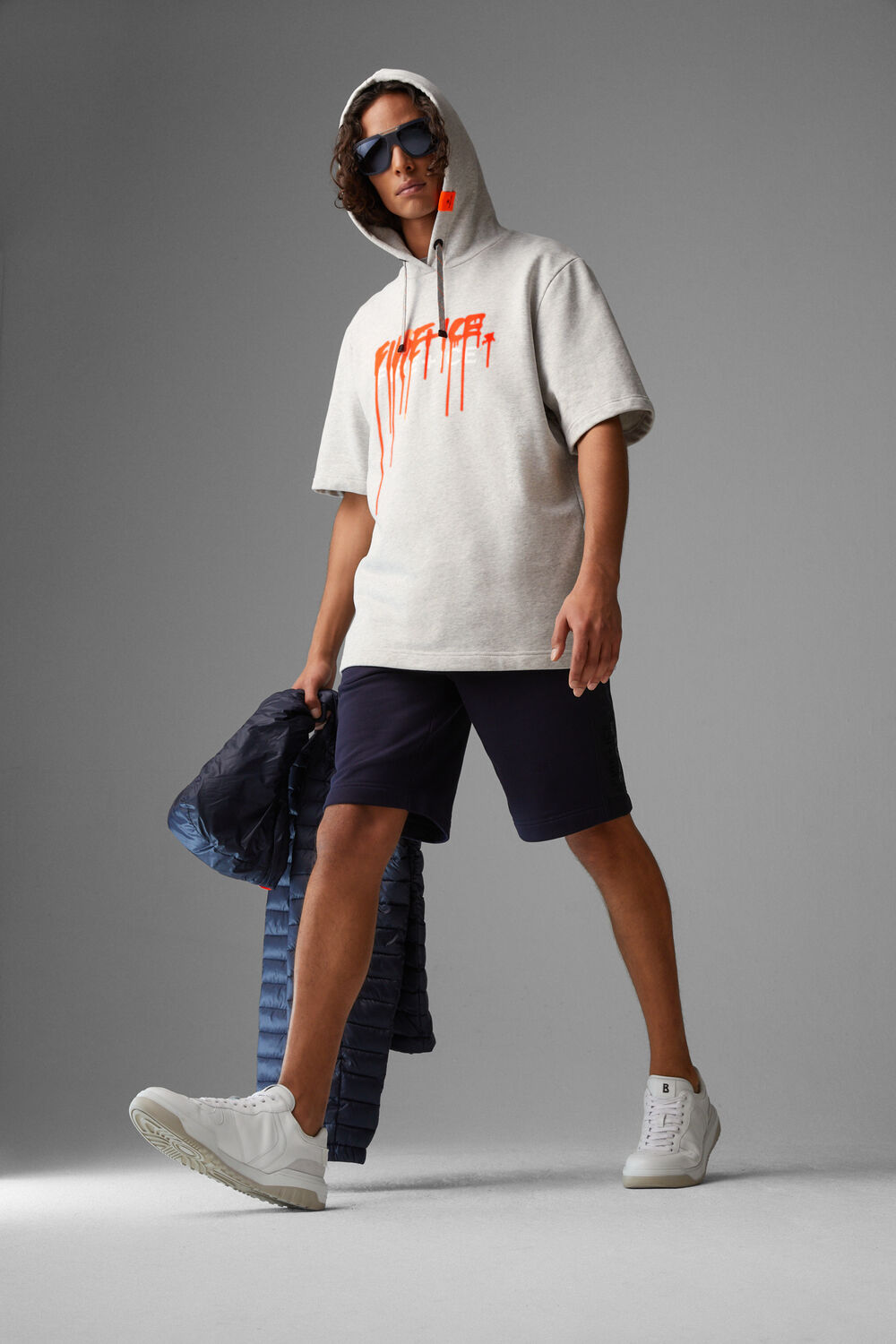 Kurzarm-Hoodie Henley Kurzarm-Hoodie Henley