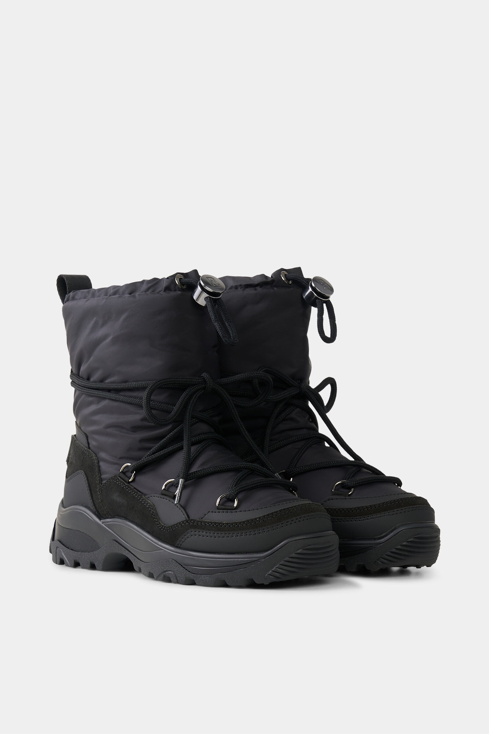Snow boots Alta Badia with spikes Black
