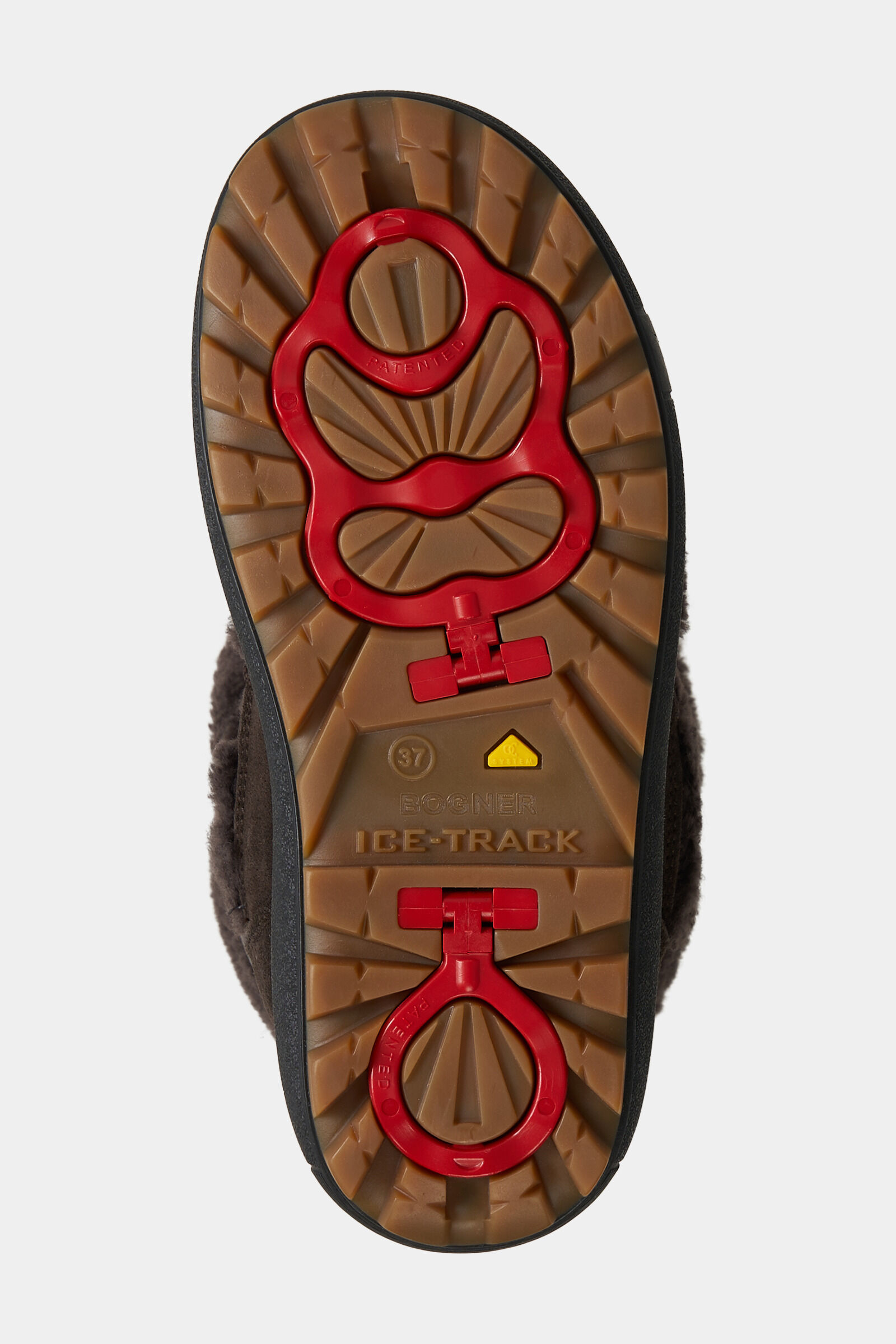 Chamonix snow boots with spikes Chocolate