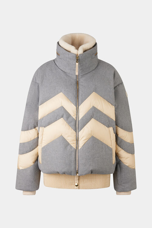 Valea down ski jacket Grey/cream