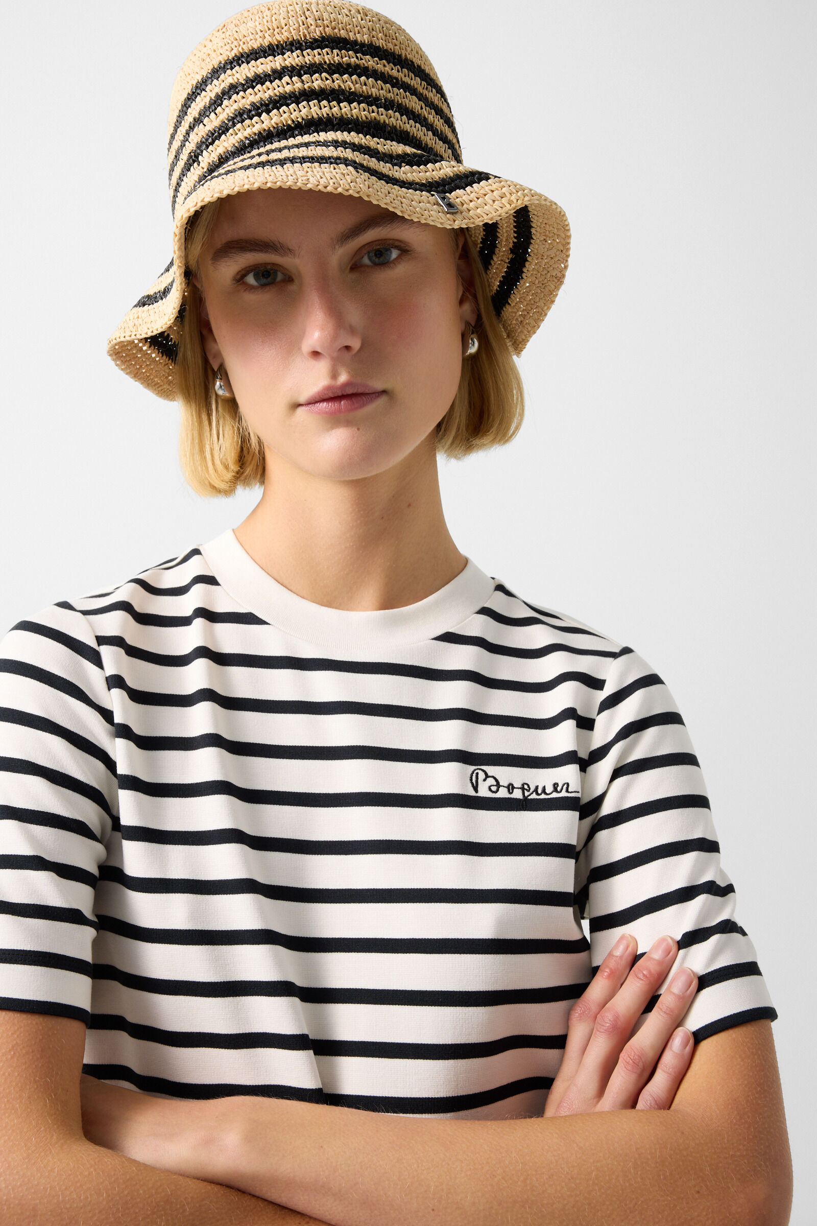 T-shirt Rachel Off-white/black