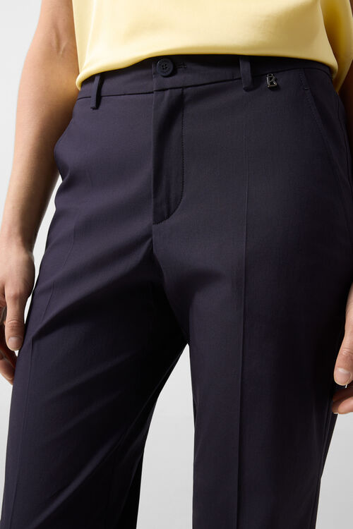 Pantalon &agrave; plis Abbie Bleu marine